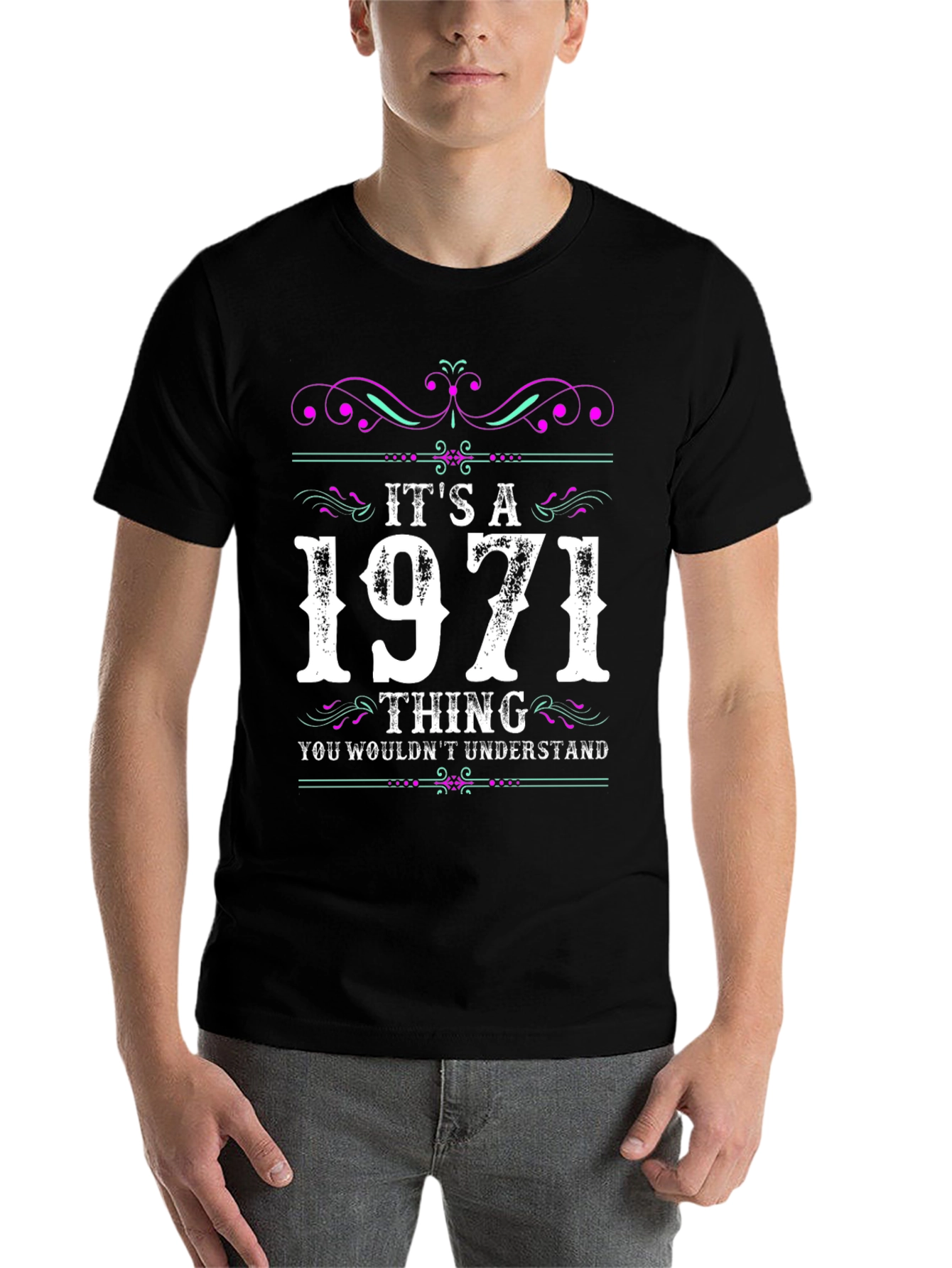 Black It's A 1971 Thing T-Shirt view 7