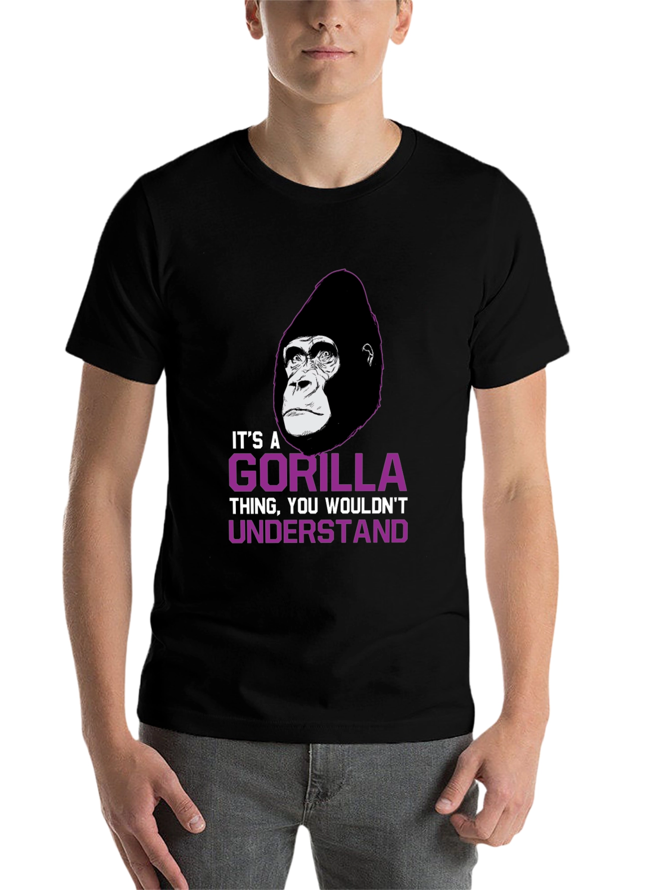 Black It's a Gorilla Thing T-Shirt view 7