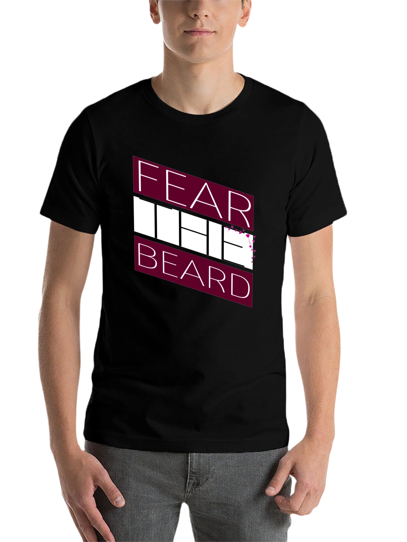 Black Fear The Beard Graphic Tee view 7