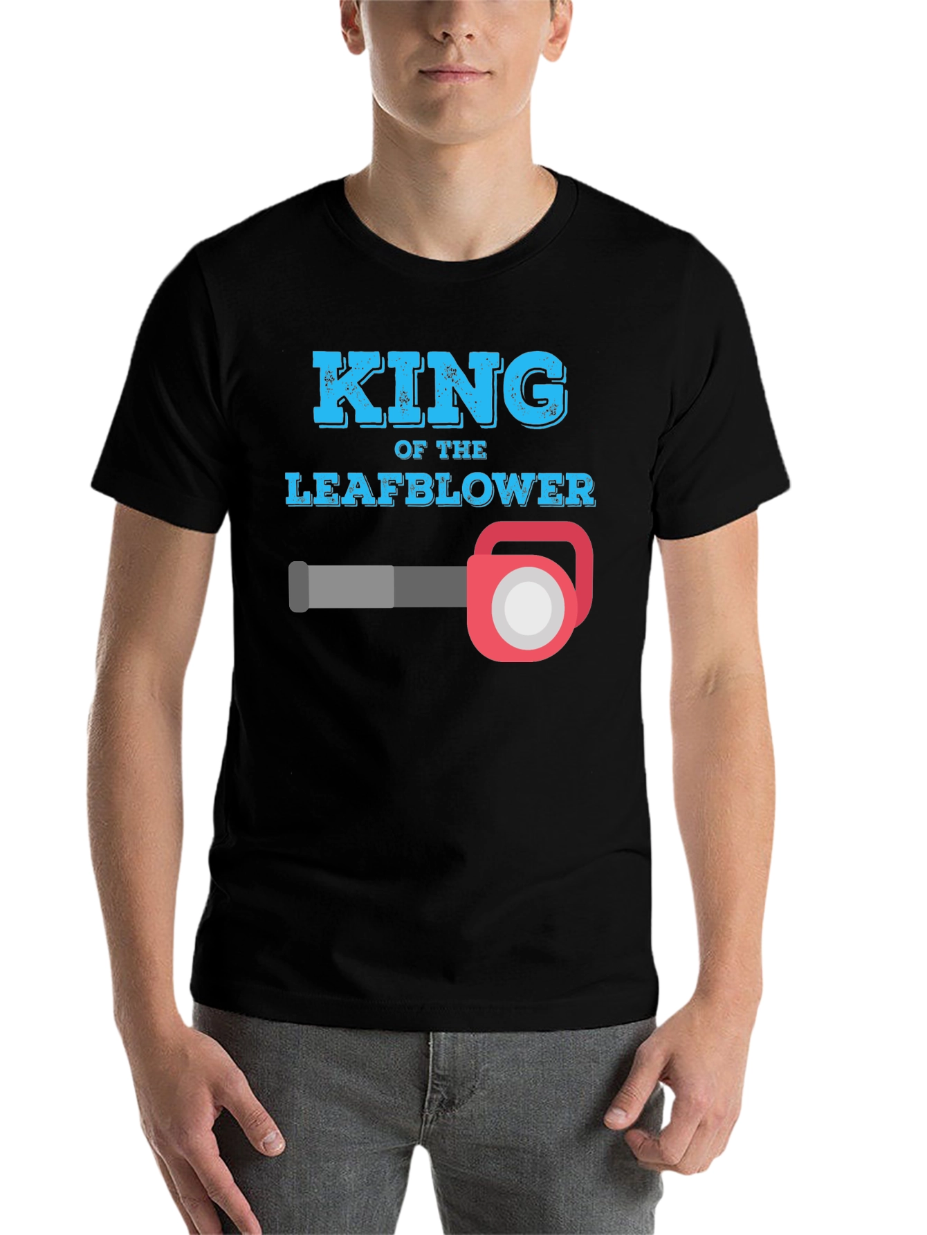 Black King of the Leaf Blower T-Shirt view 7