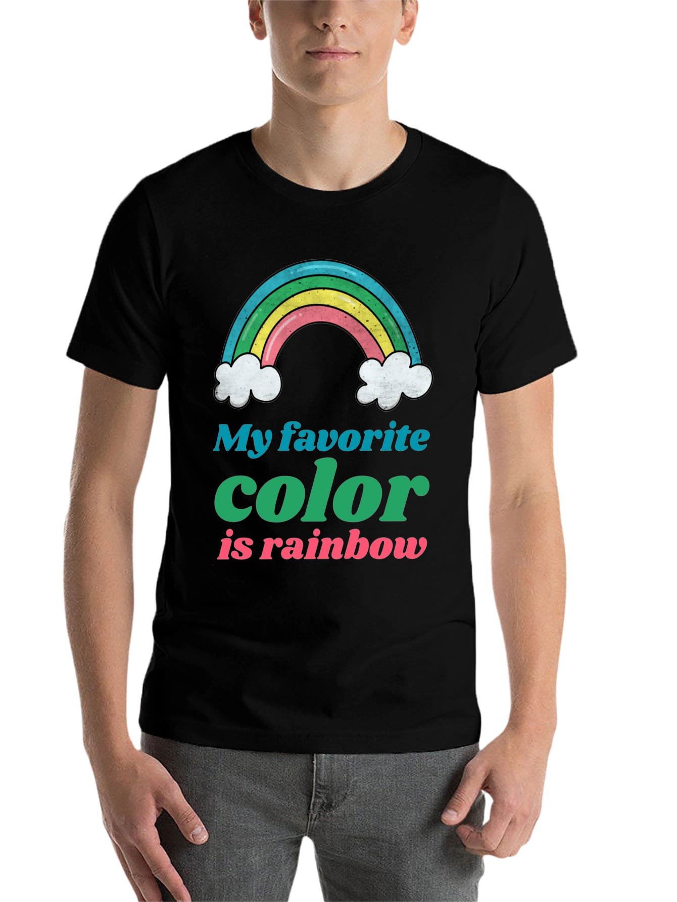 Black Rainbow Lover Graphic Tee view 7