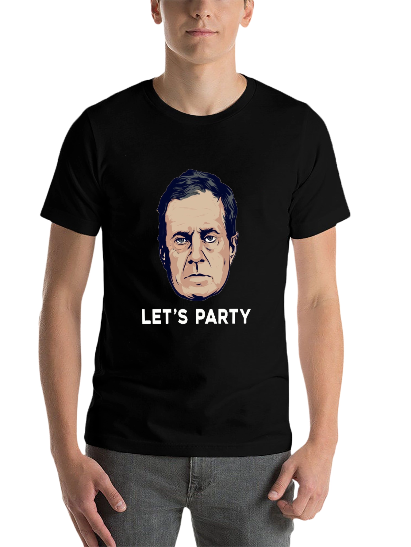 Black Let's Party Graphic T-Shirt view 7