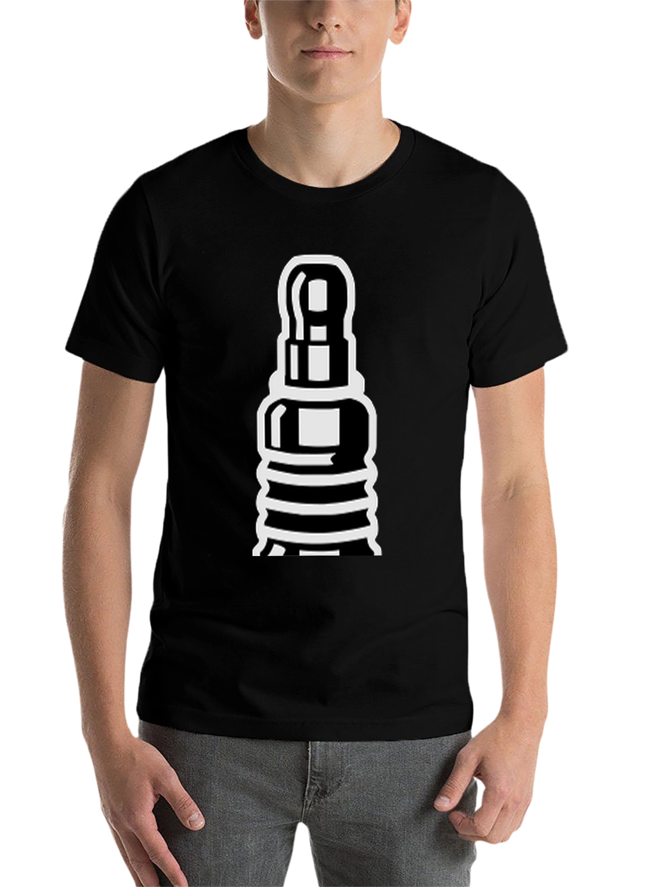 Black Chess Piece Graphic Tee - Black Cotton T-Shirt view 7