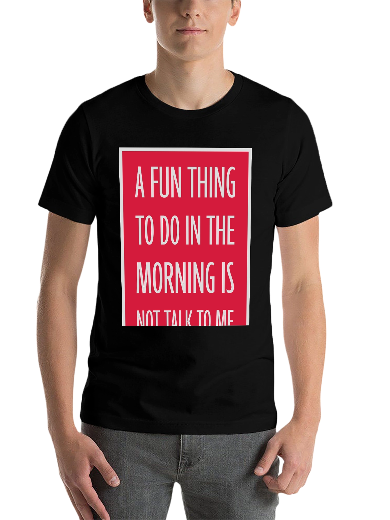 Black Funny 'Don't Talk to Me' Morning T-Shirt view 7