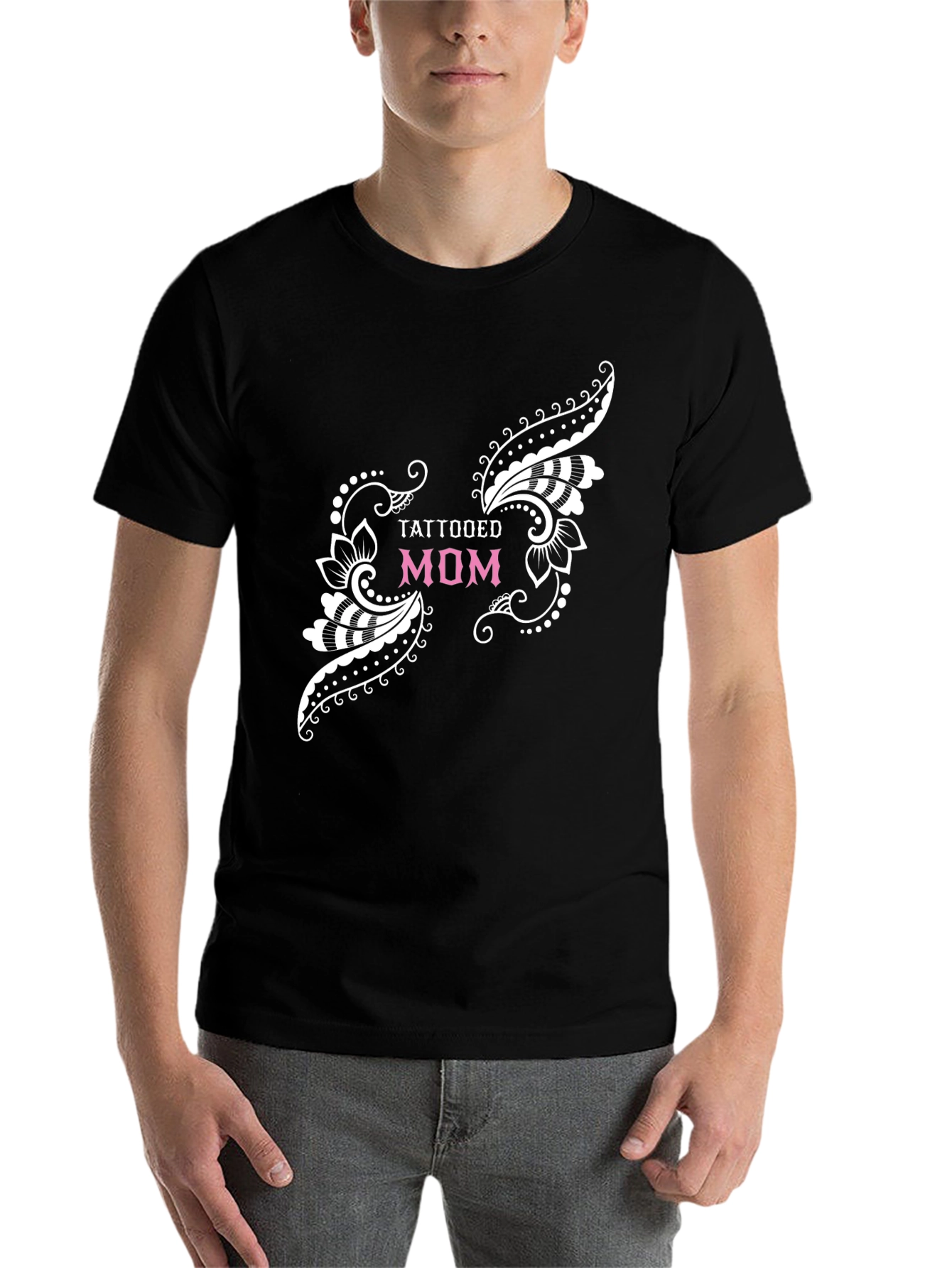 Tattooed Mom Black Graphic Tee - 7