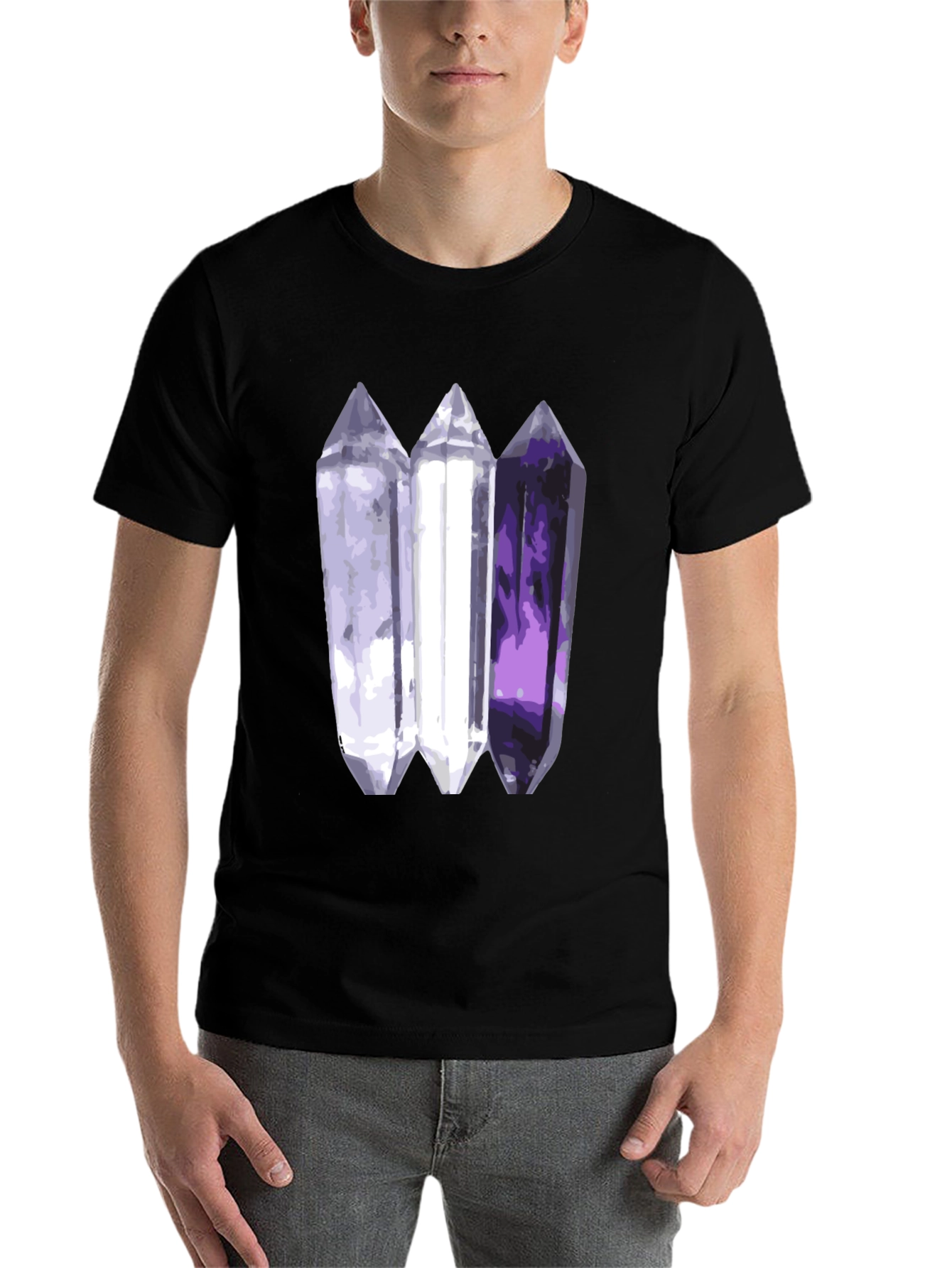 Black Crystal Gem T-Shirt - Black view 7