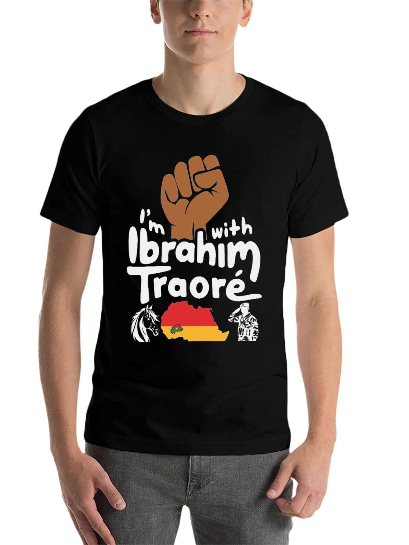 Ibrahim Traoré Supporter T-Shirt - Black Power - 7