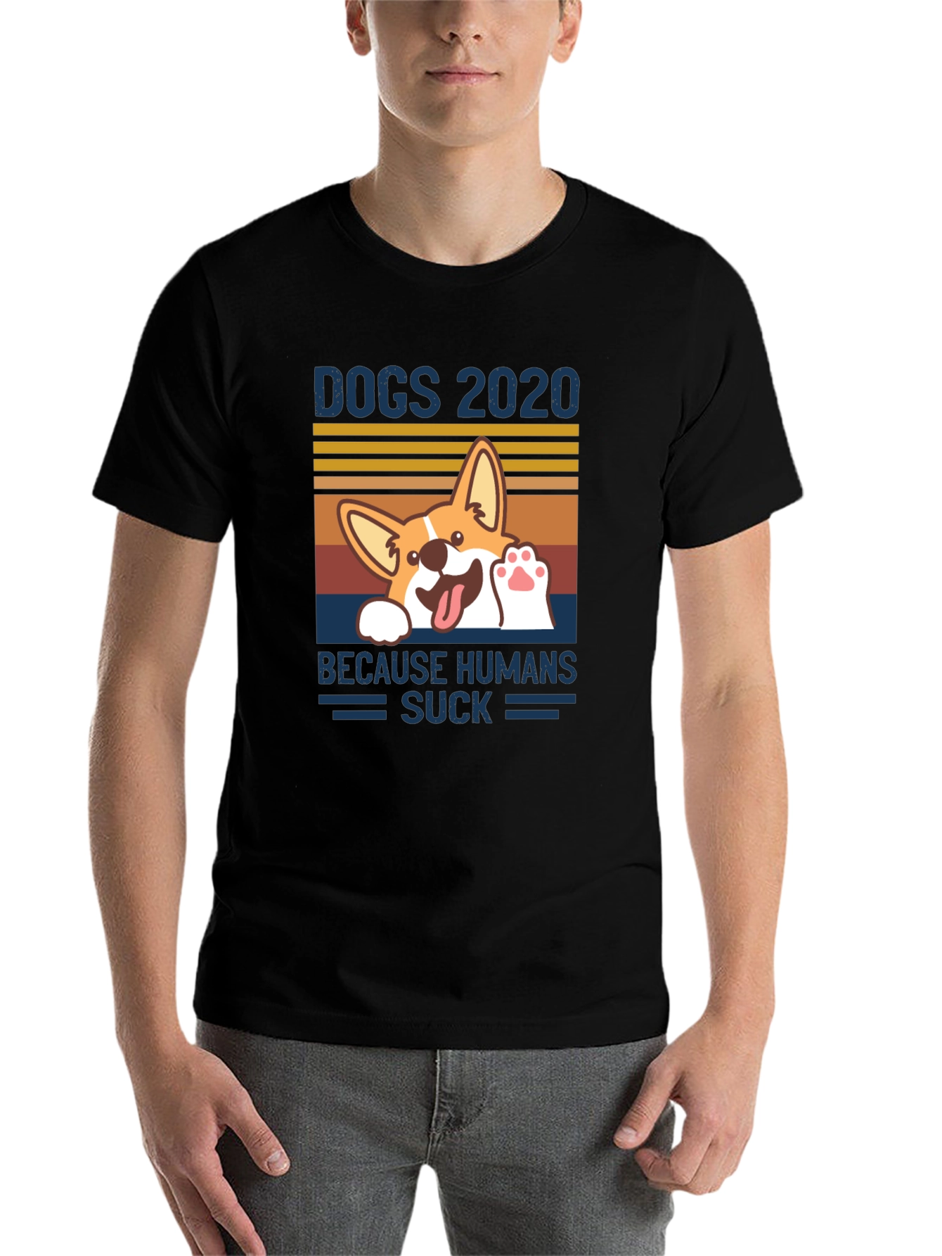 Black Dogs 2020 Graphic Tee - Because Humans Suck view 7