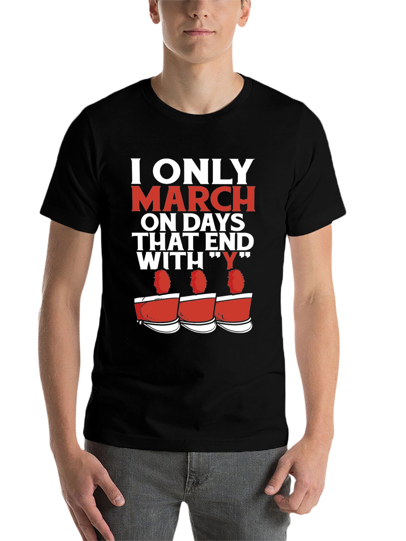 Black Marching Band T-Shirt - Days That End with Y view 7