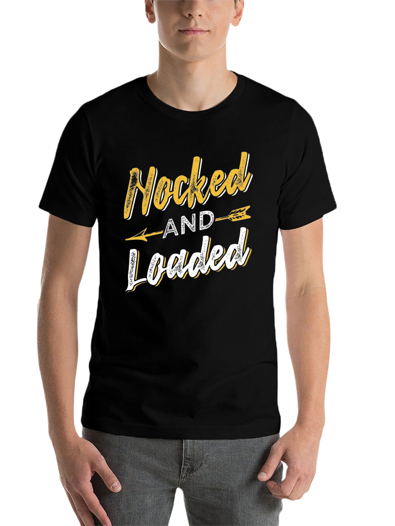 Black Nocked and Loaded Graphic Tee view 7