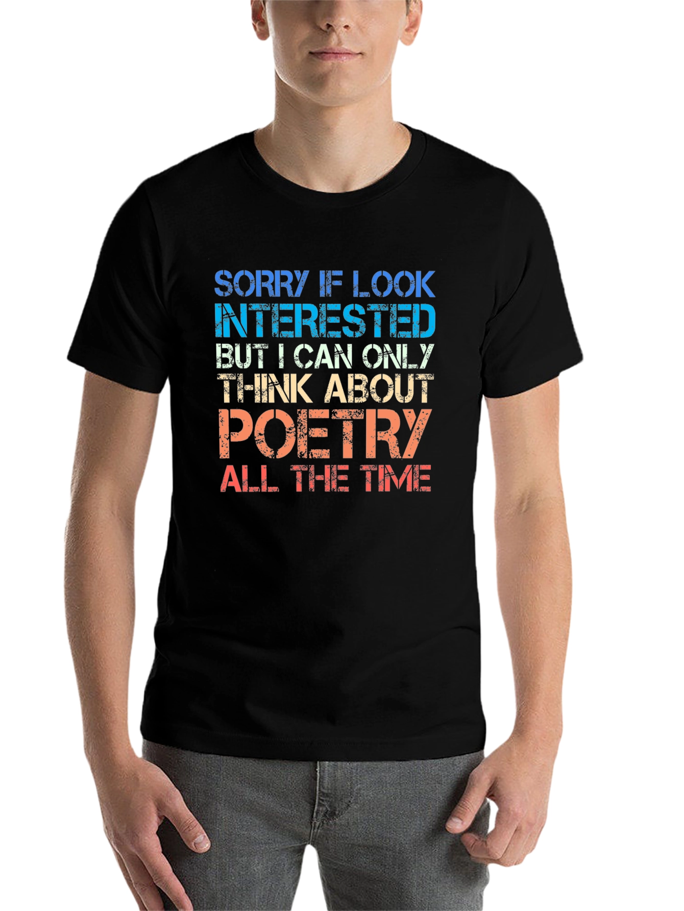 Black Poetry Lover T-Shirt - Funny Graphic Tee view 7