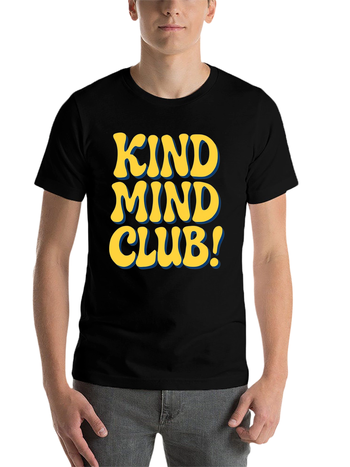 Black Kind Mind Club Graphic T-Shirt - Positive Vibes Tee view 7