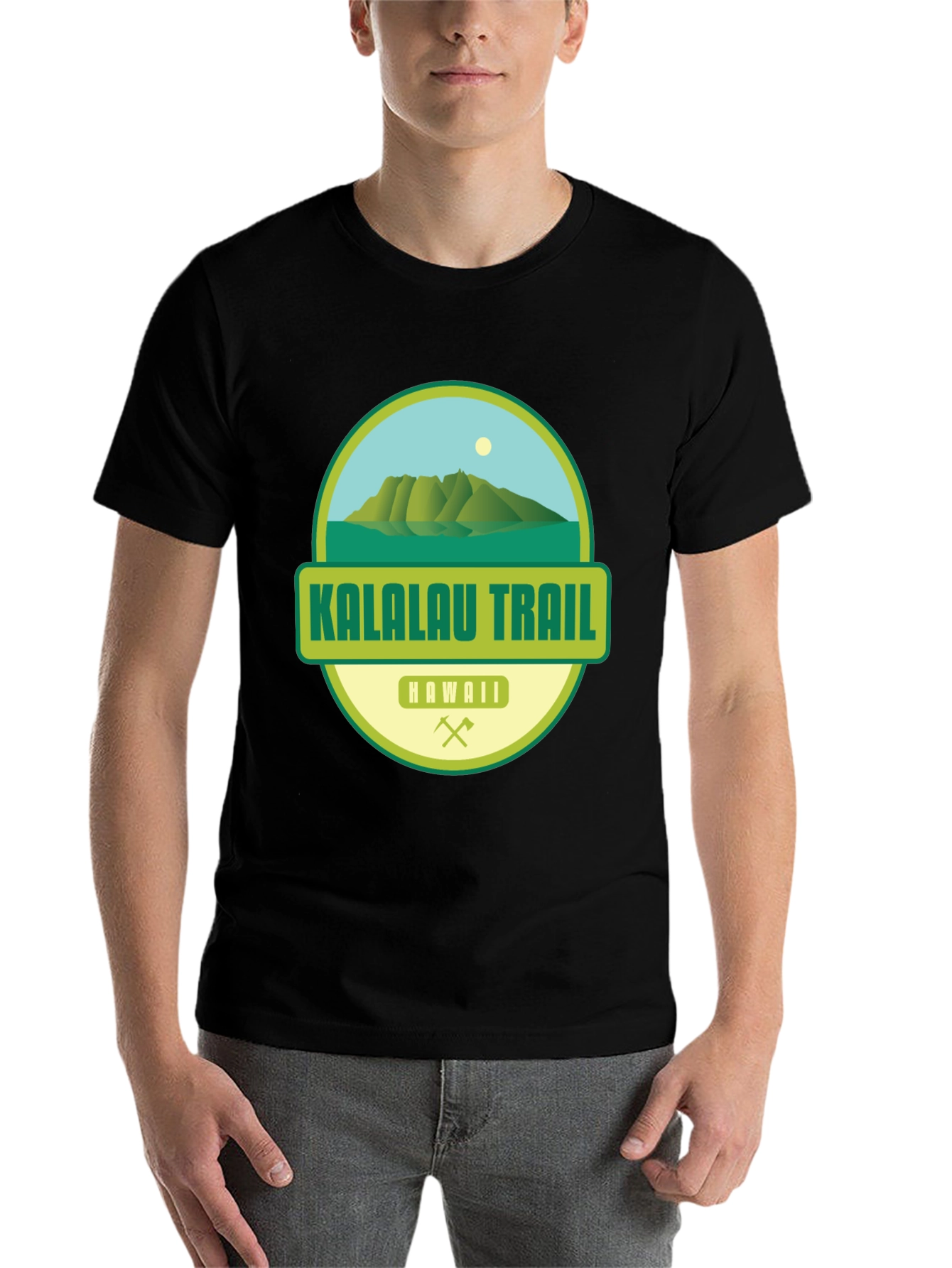 Black Kalalau Trail Hawaii Graphic T-Shirt view 7