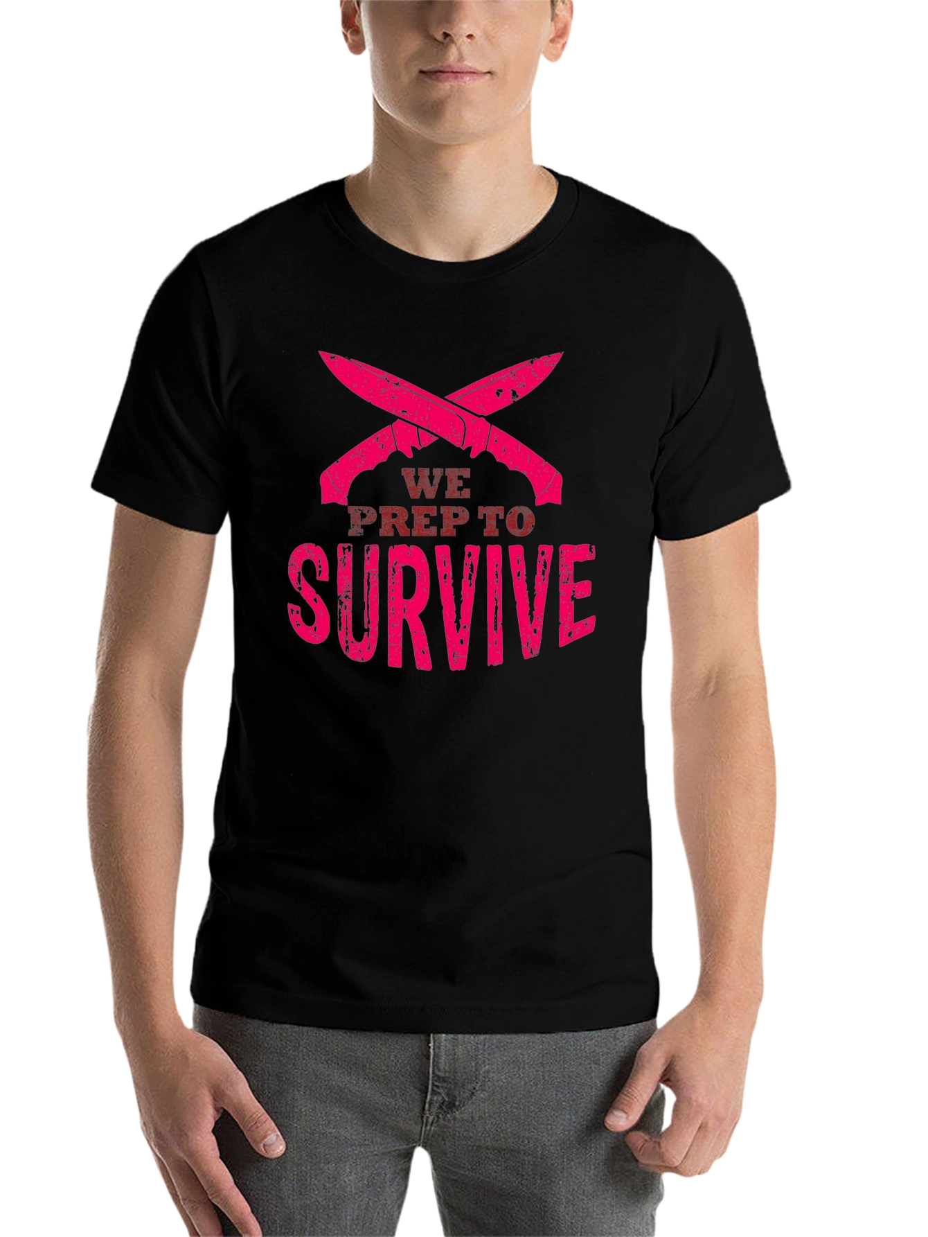 Black We Prep to Survive Graphic Tee view 7