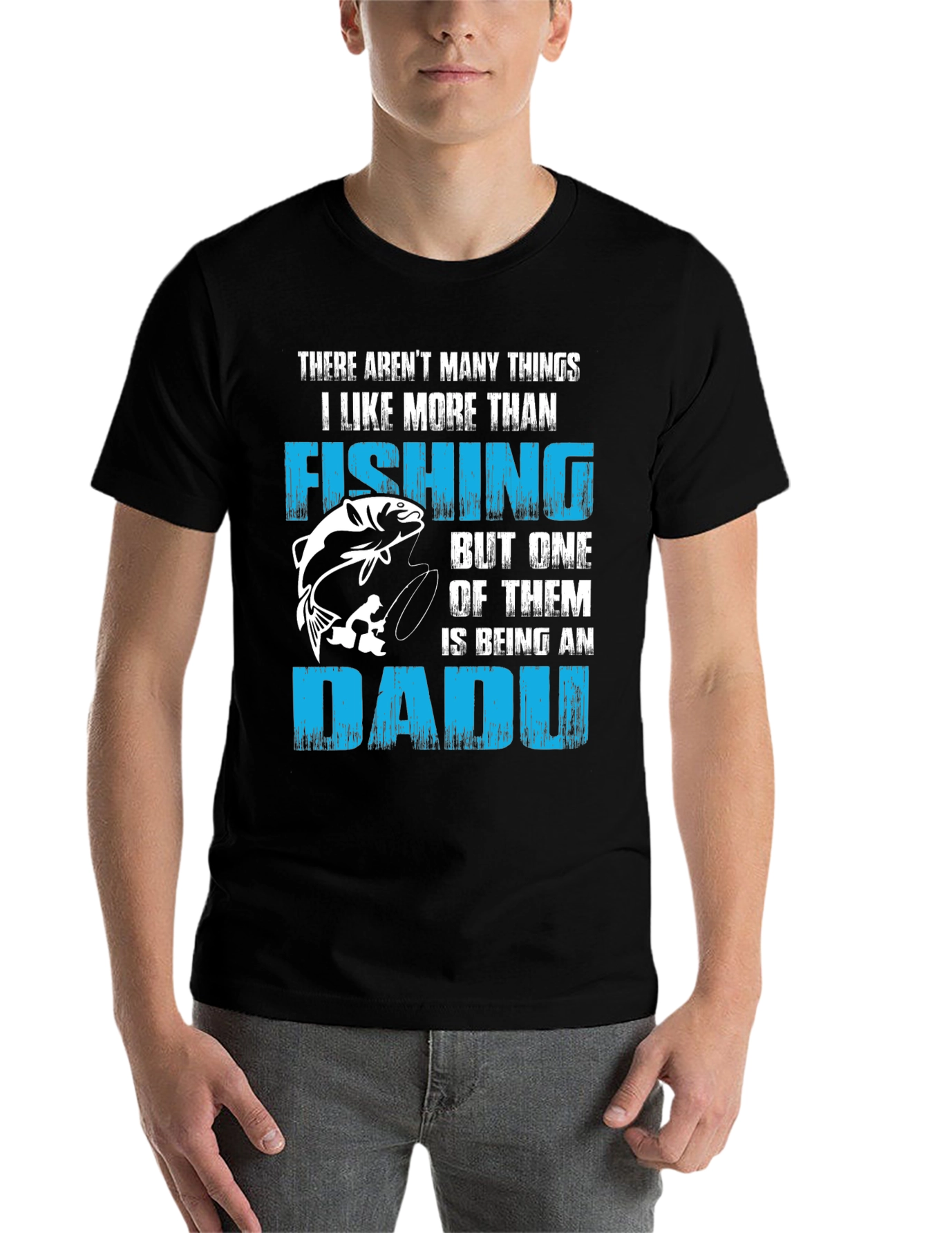 Black Fishing Dad T-Shirt - Perfect Gift for Fishing Lovers view 7