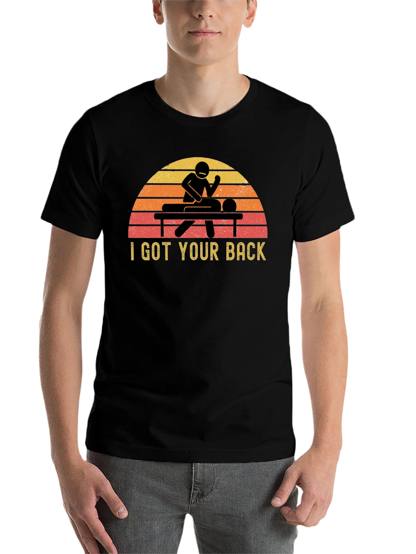Black I Got Your Back Massage Therapist T-Shirt view 7