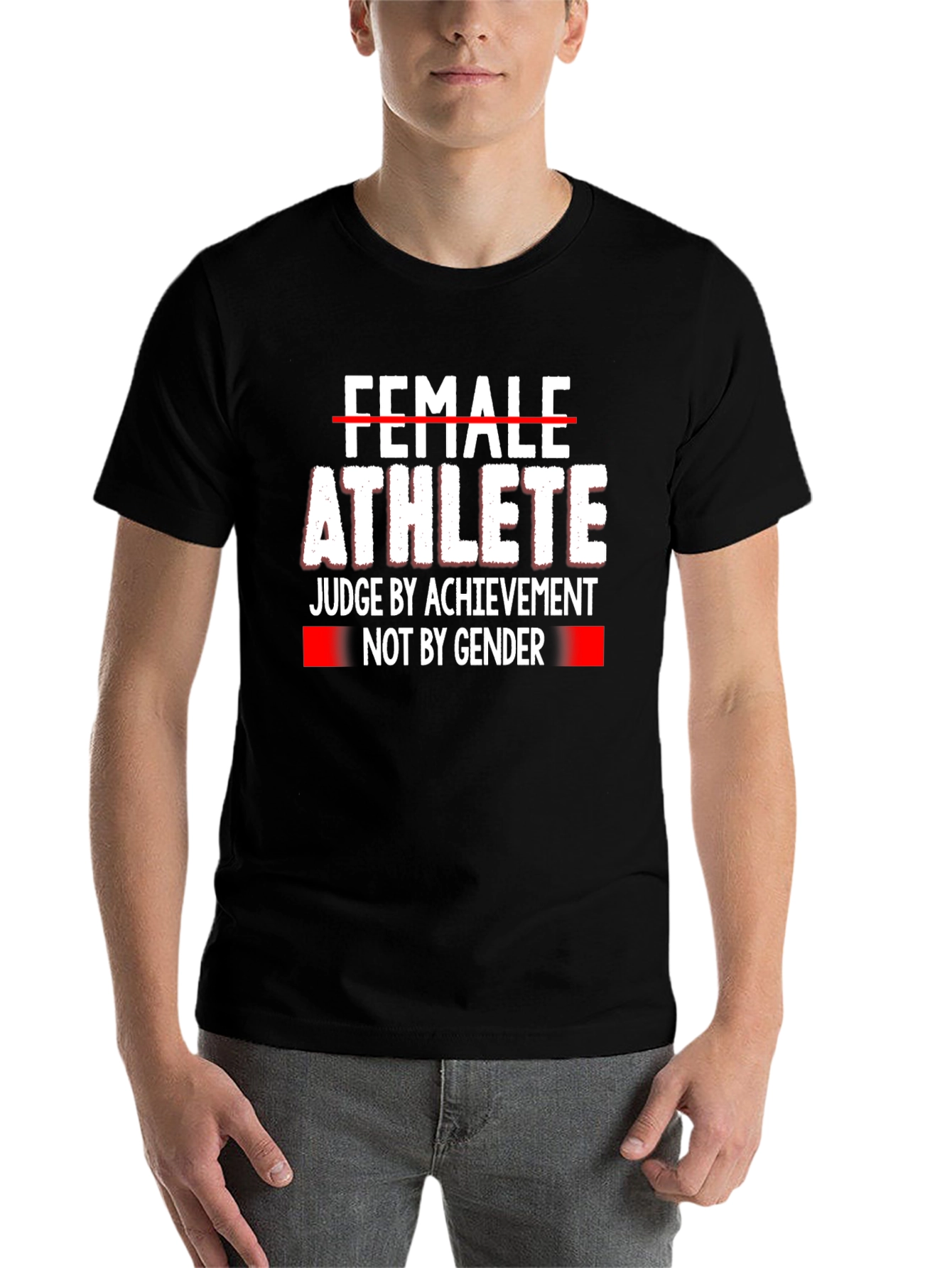Black Female Athlete Equality T-Shirt view 7
