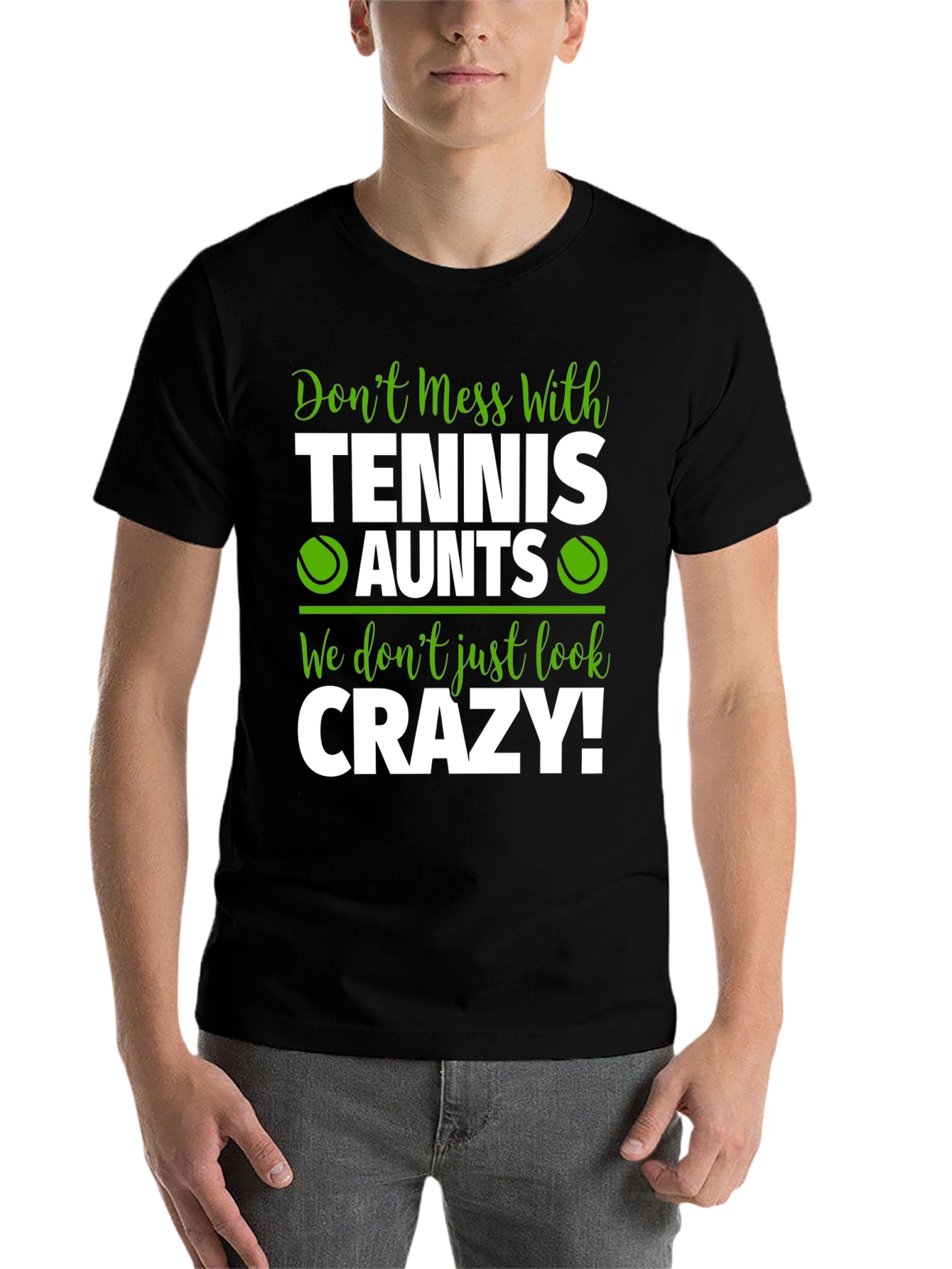 Black Tennis Aunts Graphic Tee - Don't Mess With Us! view 7