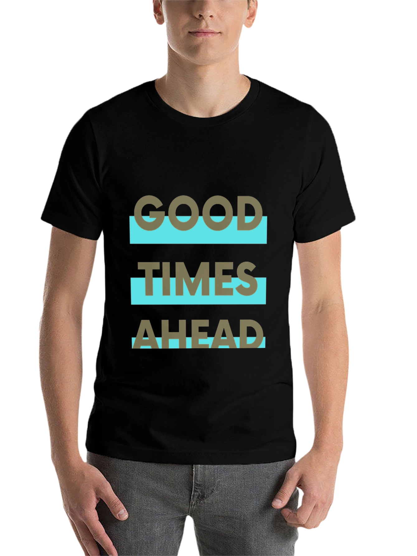 Black Good Times Ahead Graphic Tee - Stylish Comfort view 7
