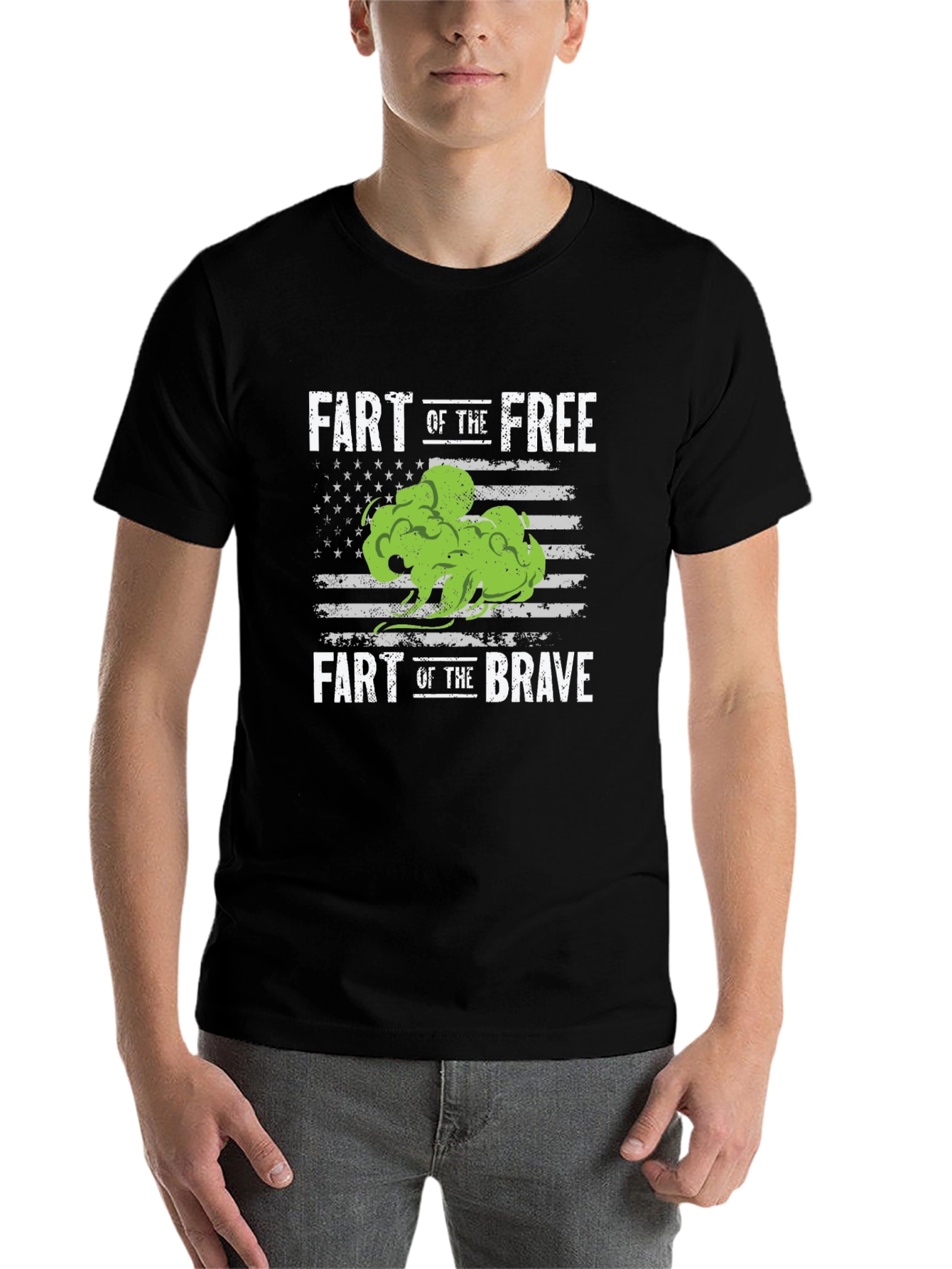 Black Fart of the Free T-Shirt - Patriotic Funny Tee view 7
