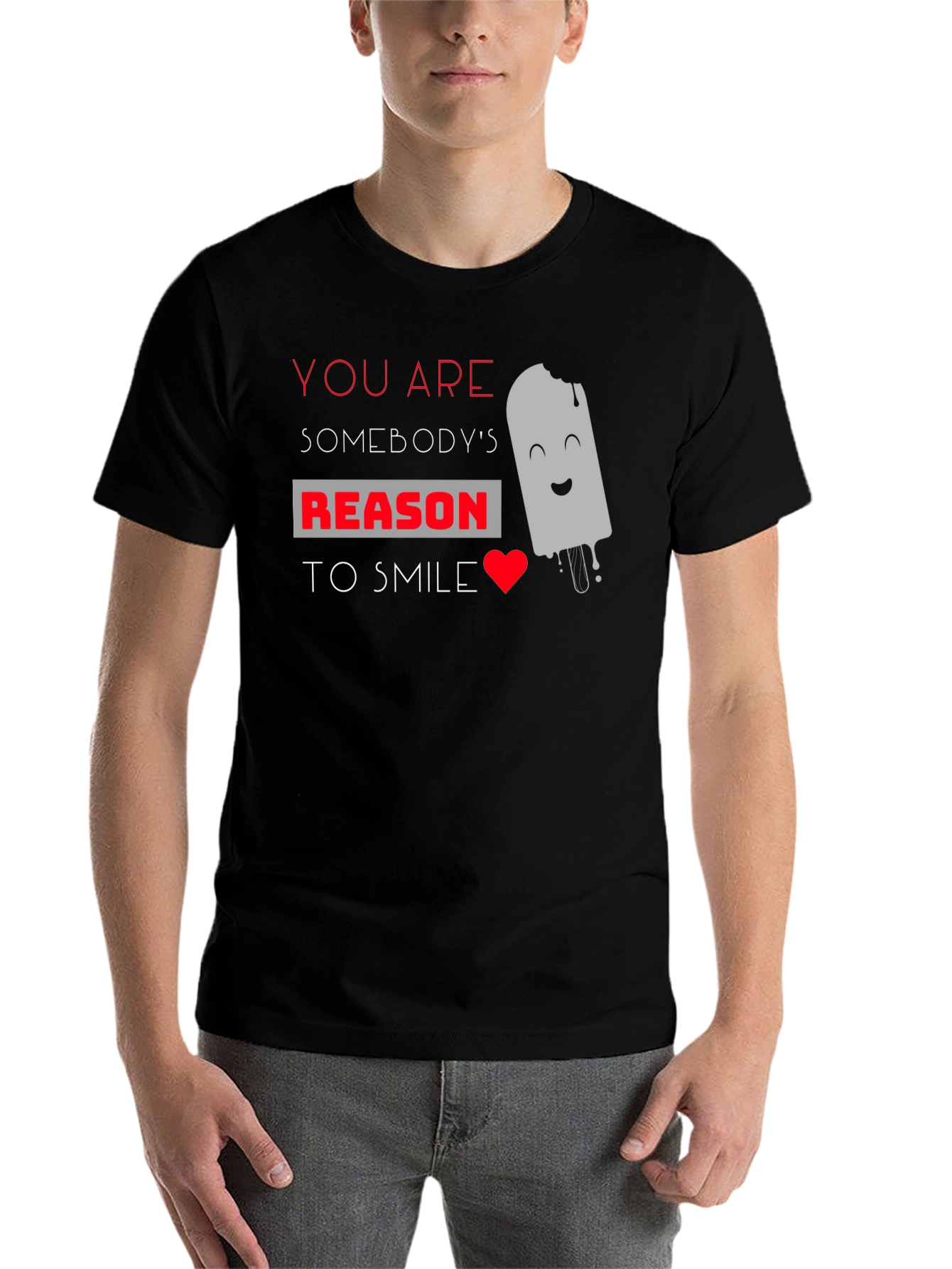Black You Are Somebody's Reason To Smile Graphic T-Shirt view 7