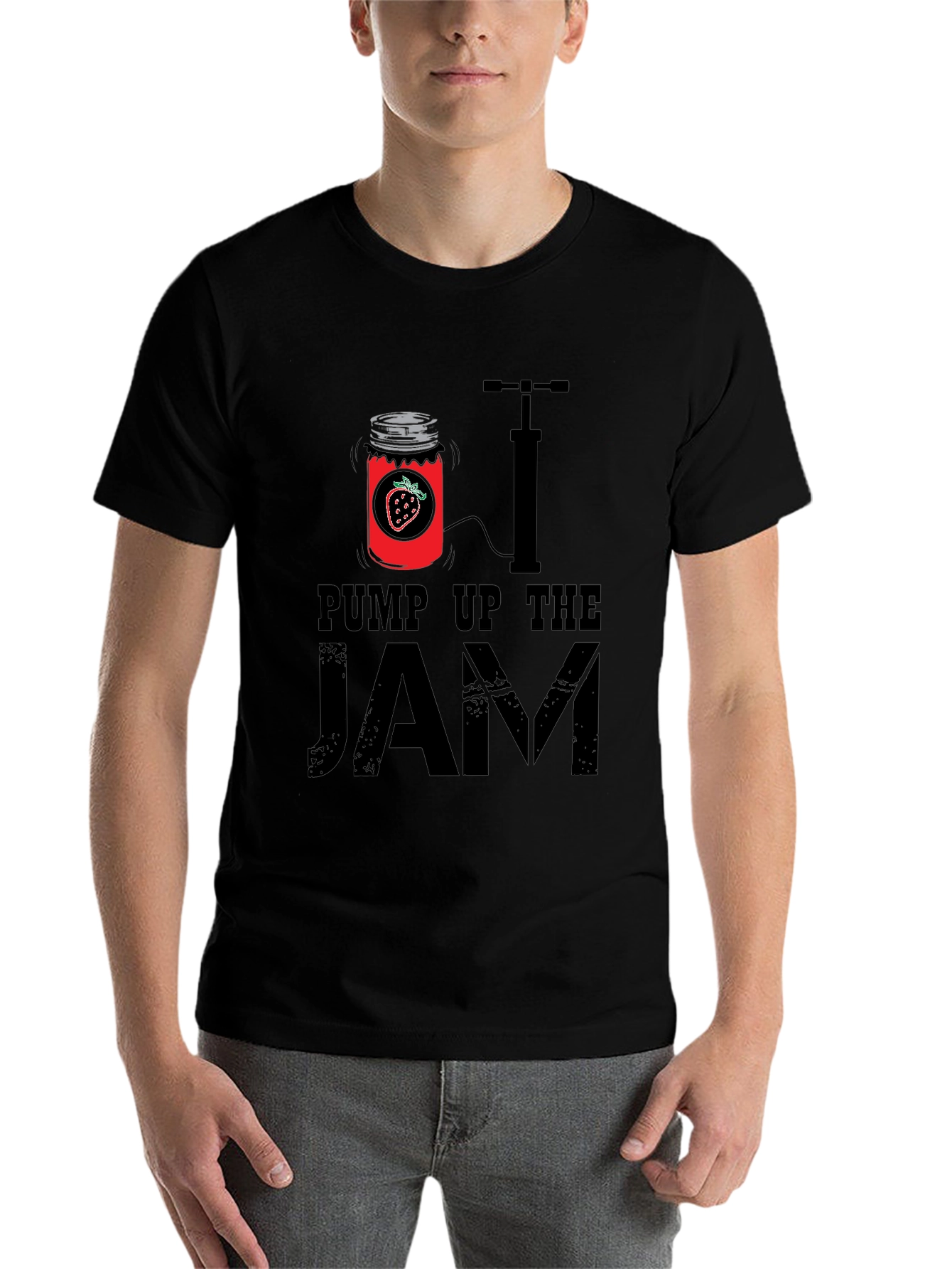 Black Pump Up The Jam T-Shirt - Novelty Graphic Tee view 7