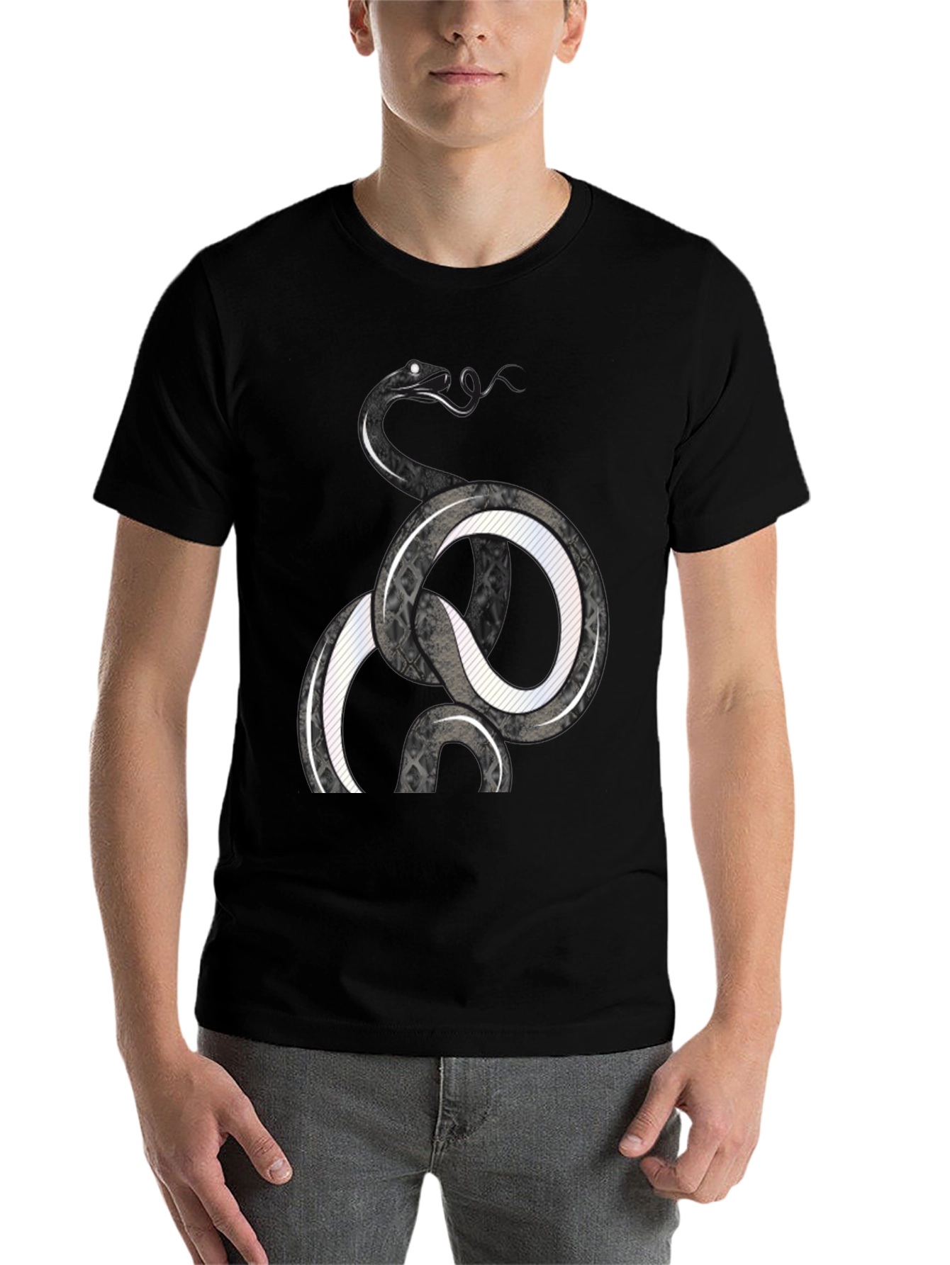 Black Snake Graphic Print Tee view 7