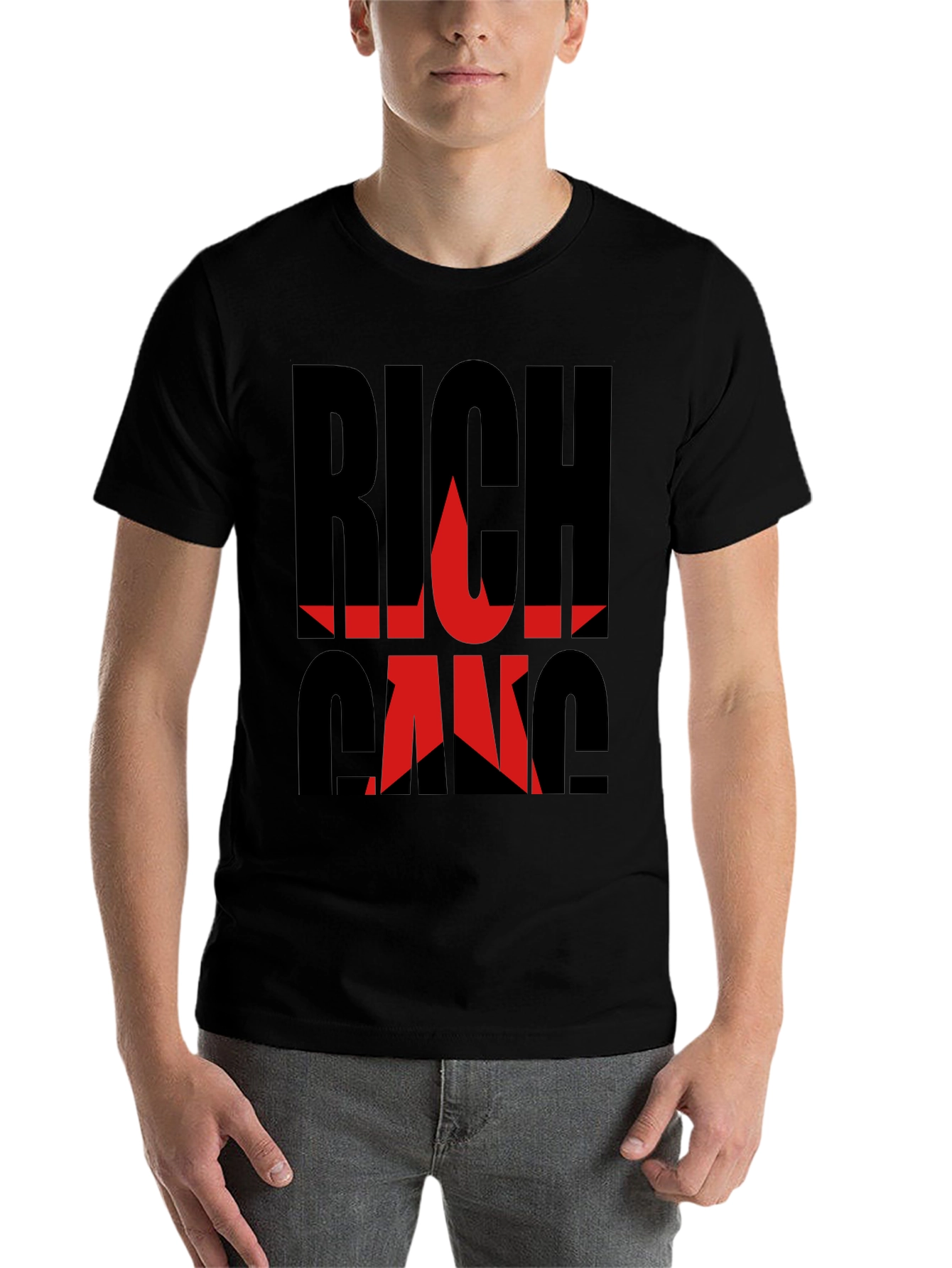 Black Rich Gang Black Graphic T-Shirt view 7