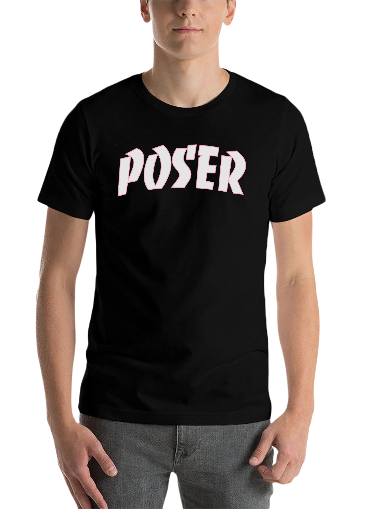 Black Poser Graphic Tee - Bold Statement Shirt view 7