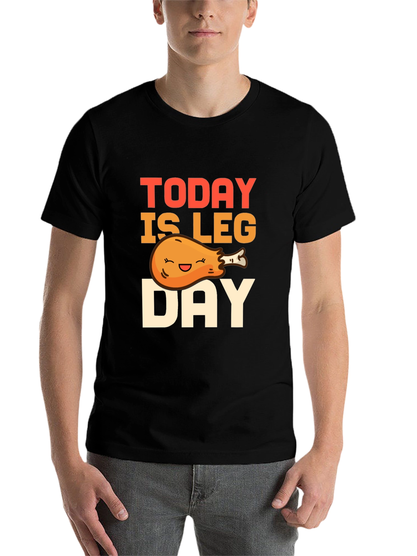 Black Today is Leg Day T-Shirt - Funny Workout Tee view 7