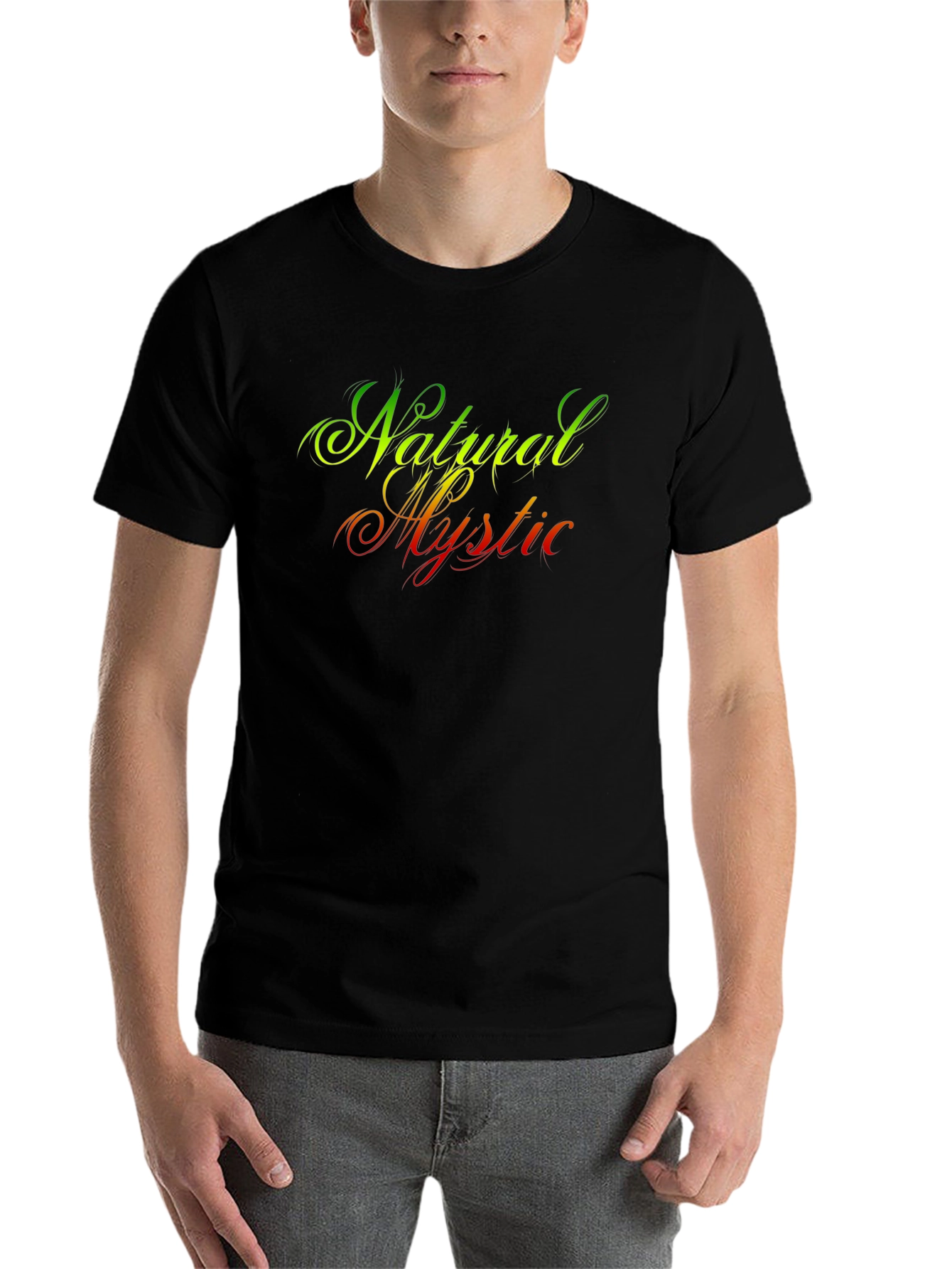 Black Natural Mystic Black Graphic T-Shirt view 7