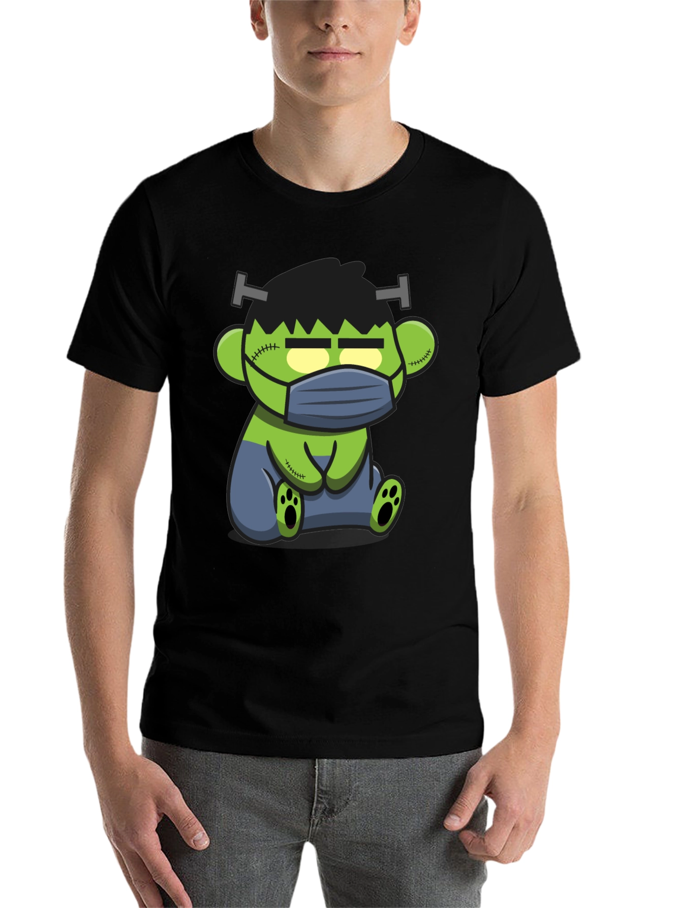 Black Frankenstein Bear T-Shirt - Halloween Edition view 7