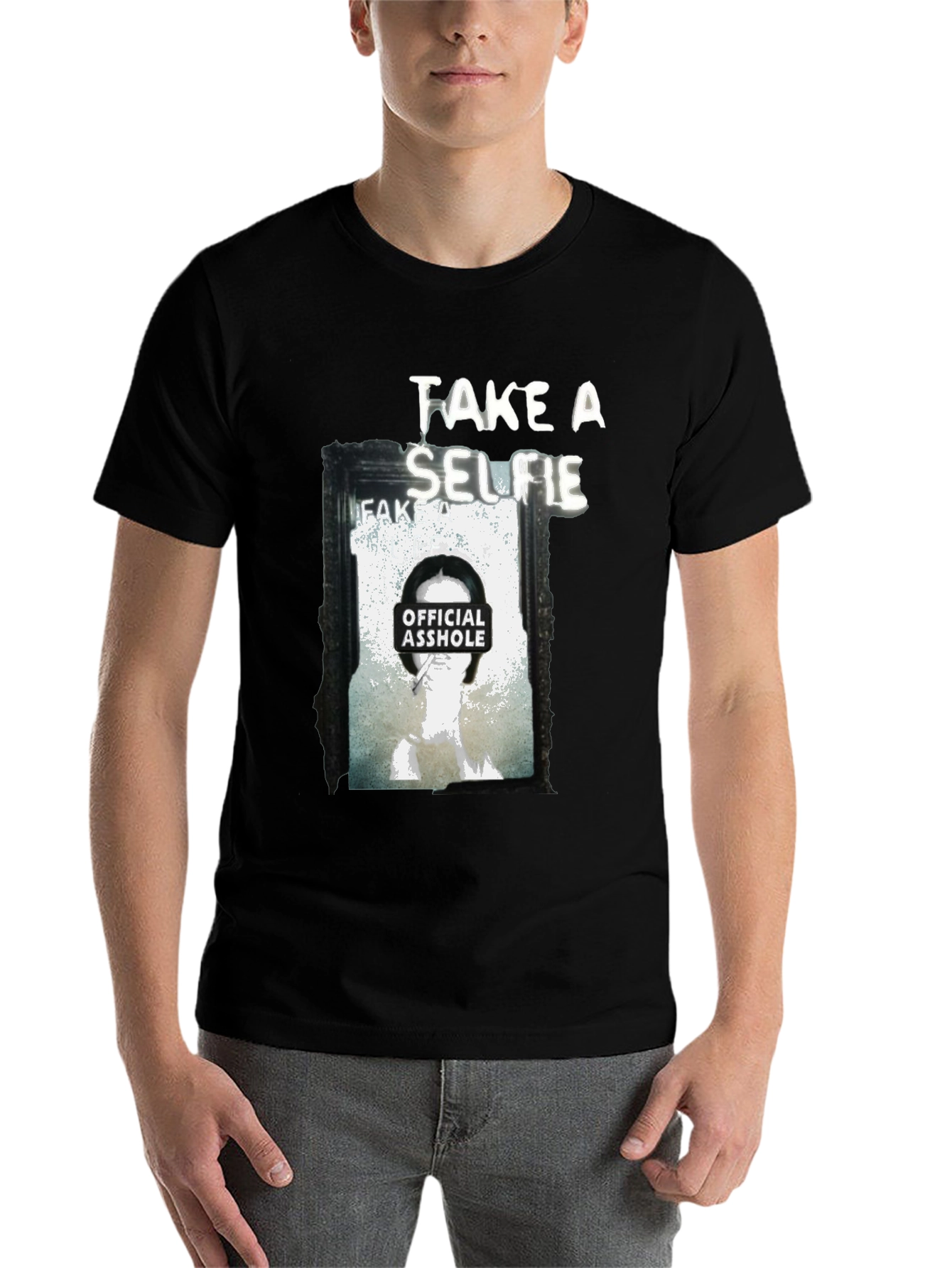 Black Take a Selfie Graphic T-Shirt view 7