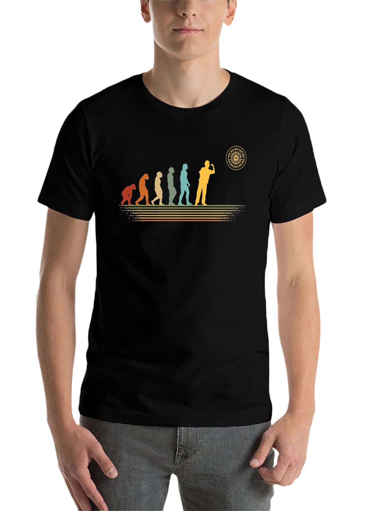 Black Darts Evolution T-Shirt - Throwback Design view 7