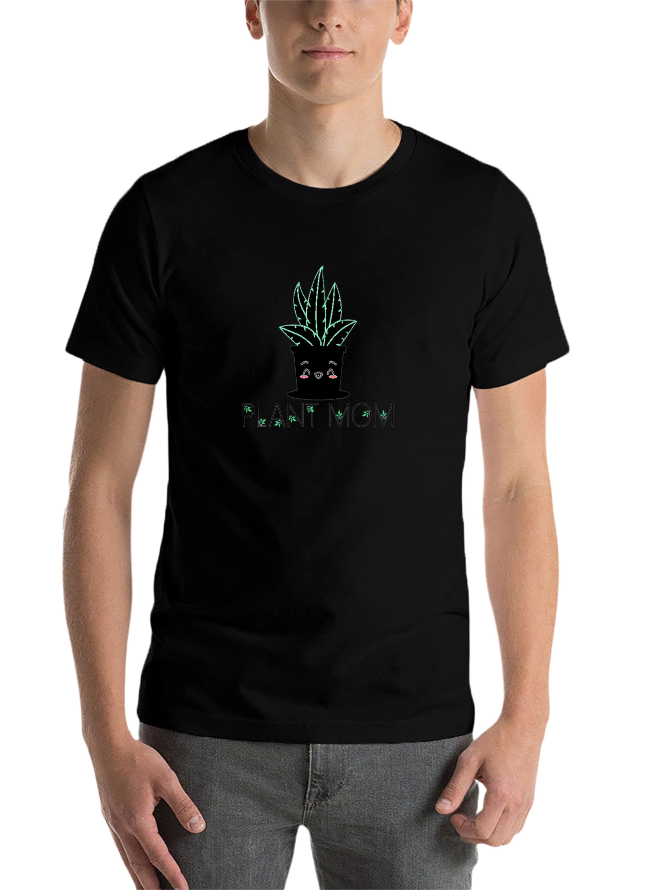 Black Plant Mom Graphic T-Shirt view 7