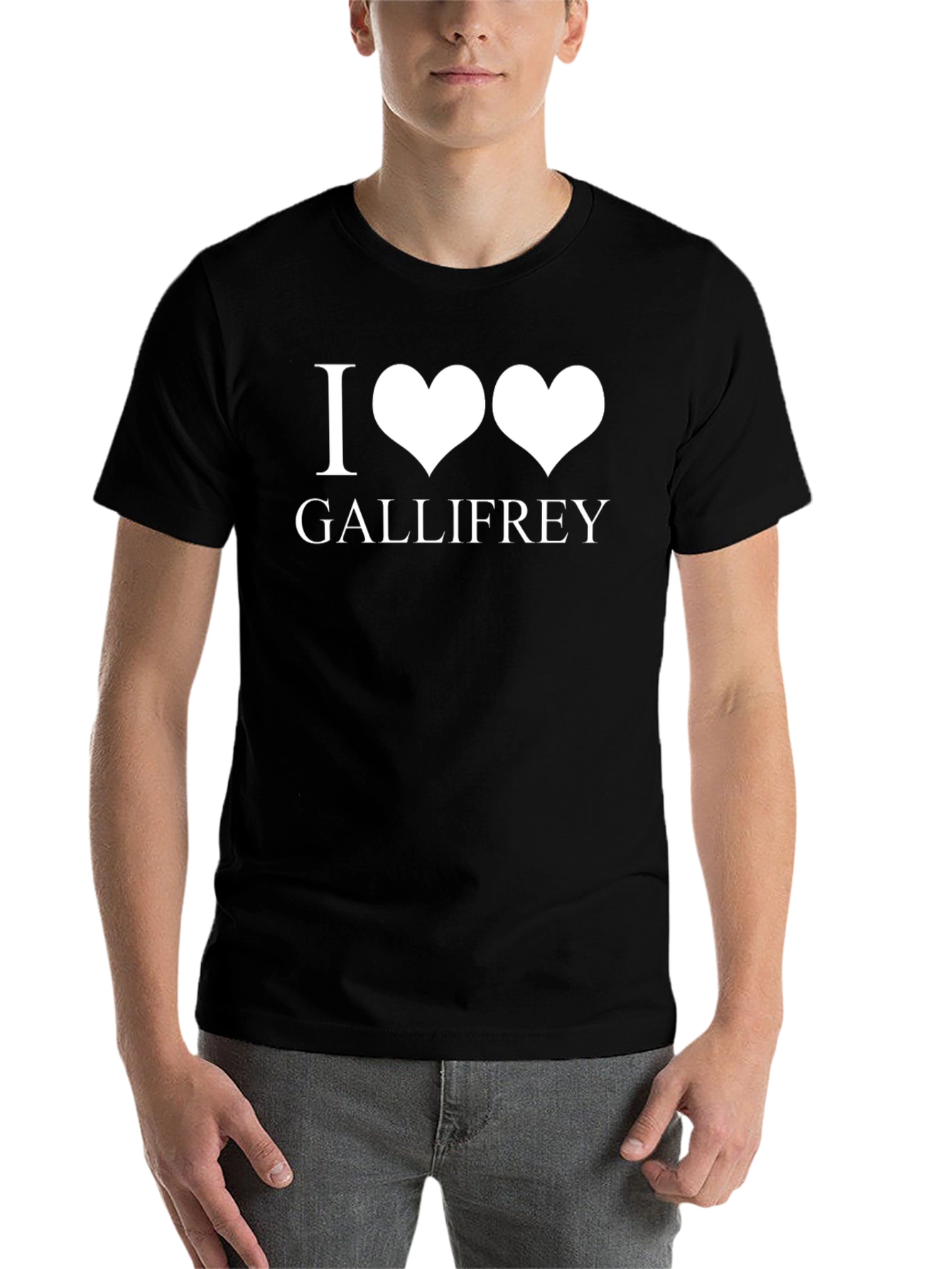 Black I Heart Gallifrey Black T-Shirt view 7