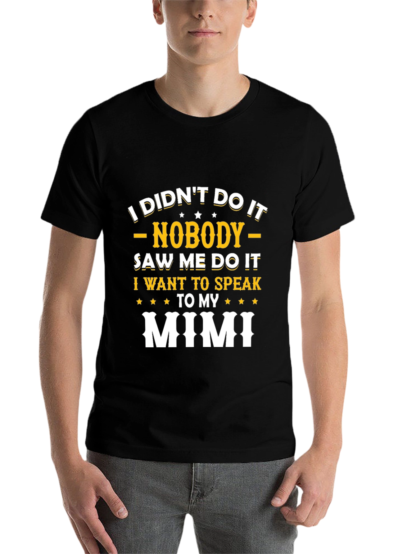 Black I Didn't Do It Mimi T-Shirt view 7