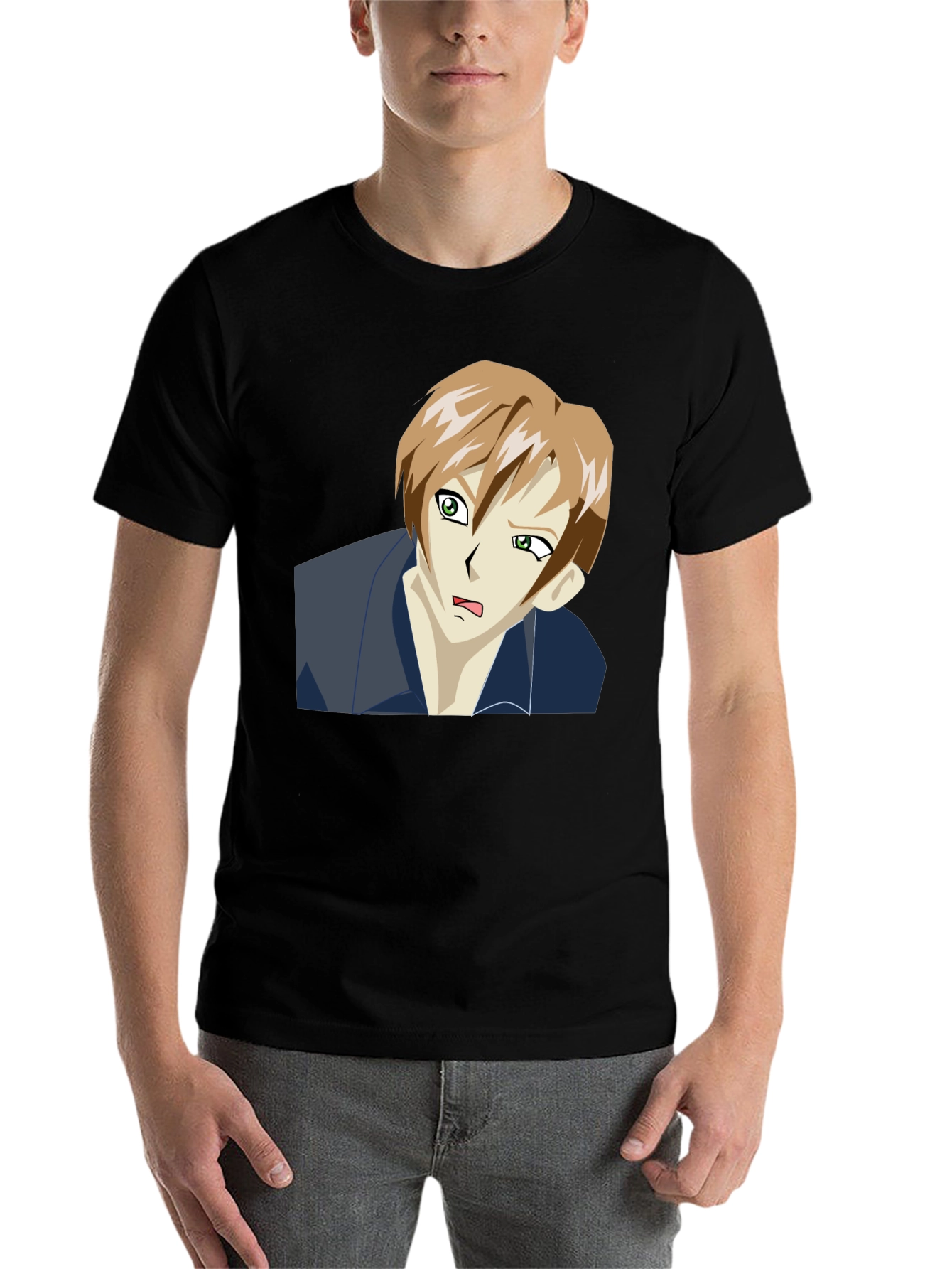 Black Anime Character T-Shirt - Classic Black Tee view 7