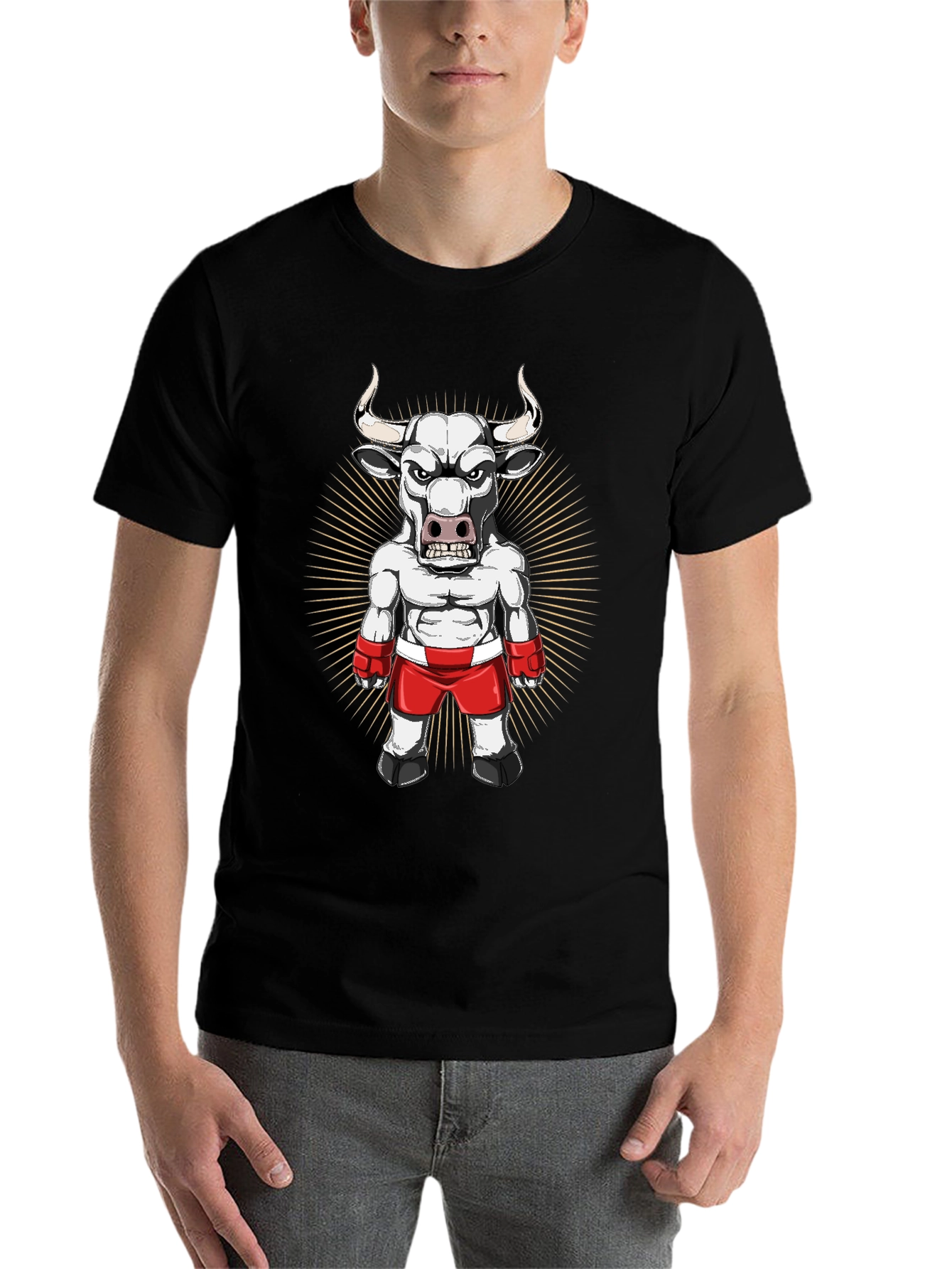Black Bull Boxer Graphic Tee - Black view 7