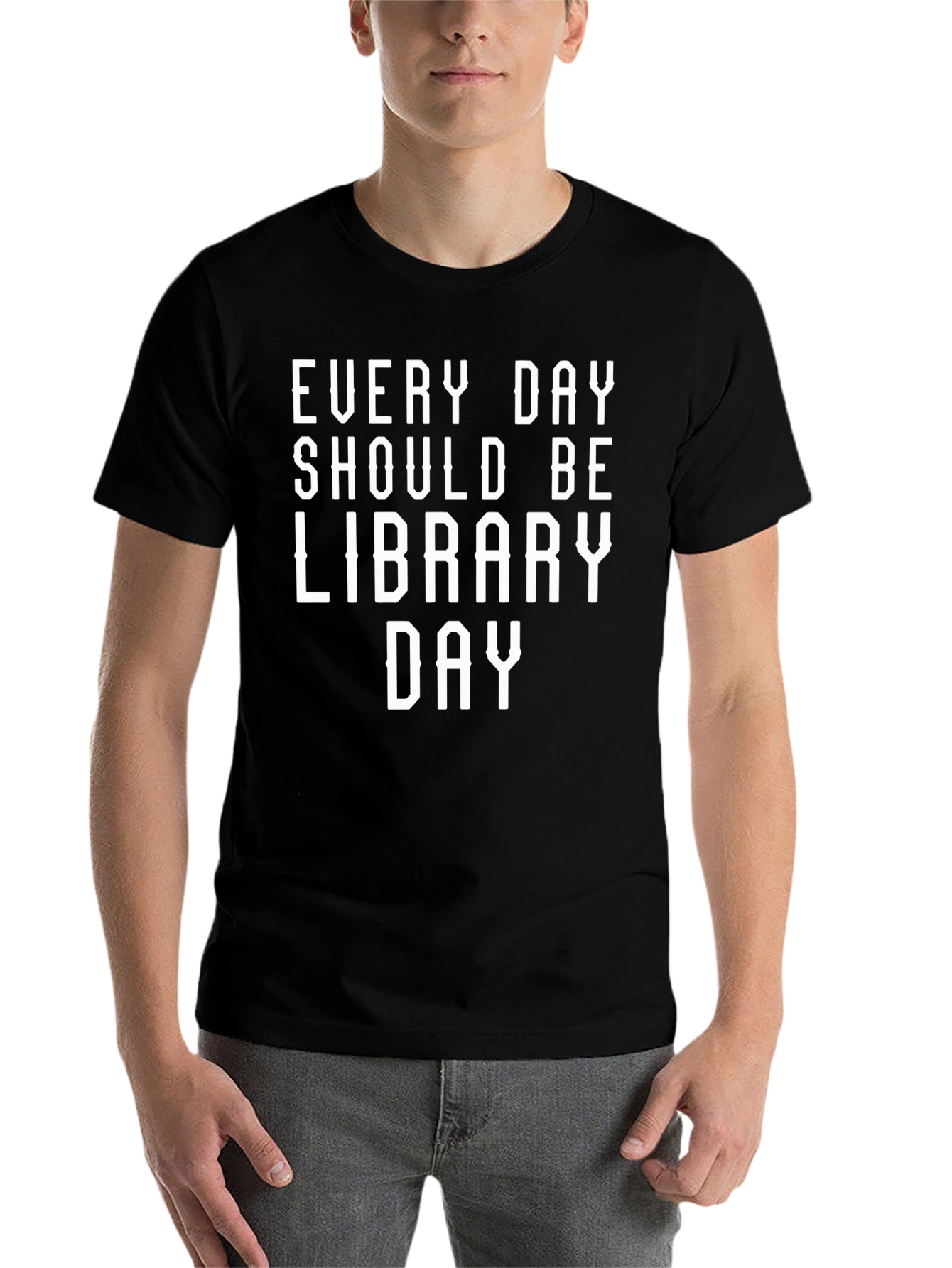 Black Every Day Library Day Graphic Tee view 7
