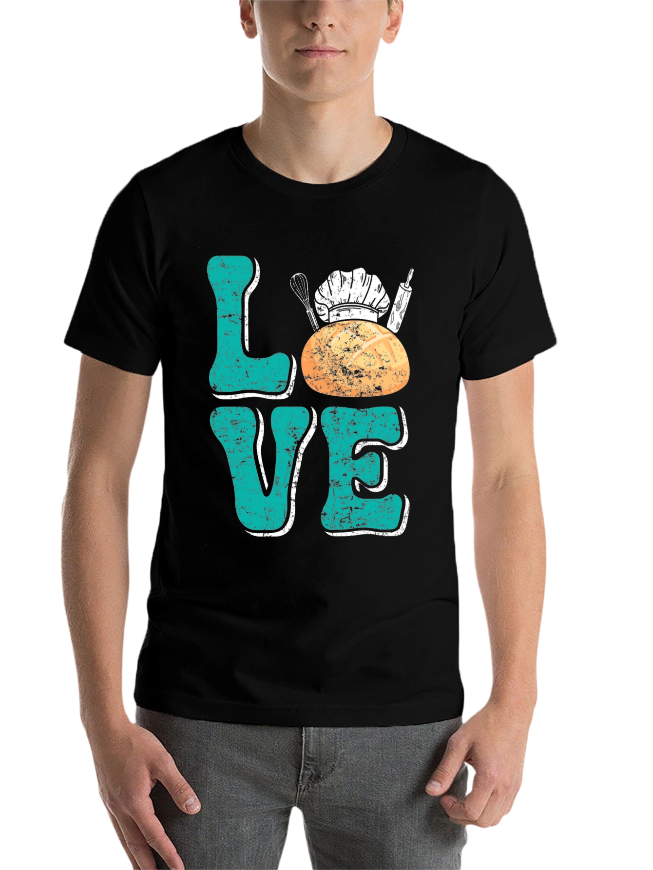 Black Love Baking T-Shirt - Baker Chef Gift Tee view 7