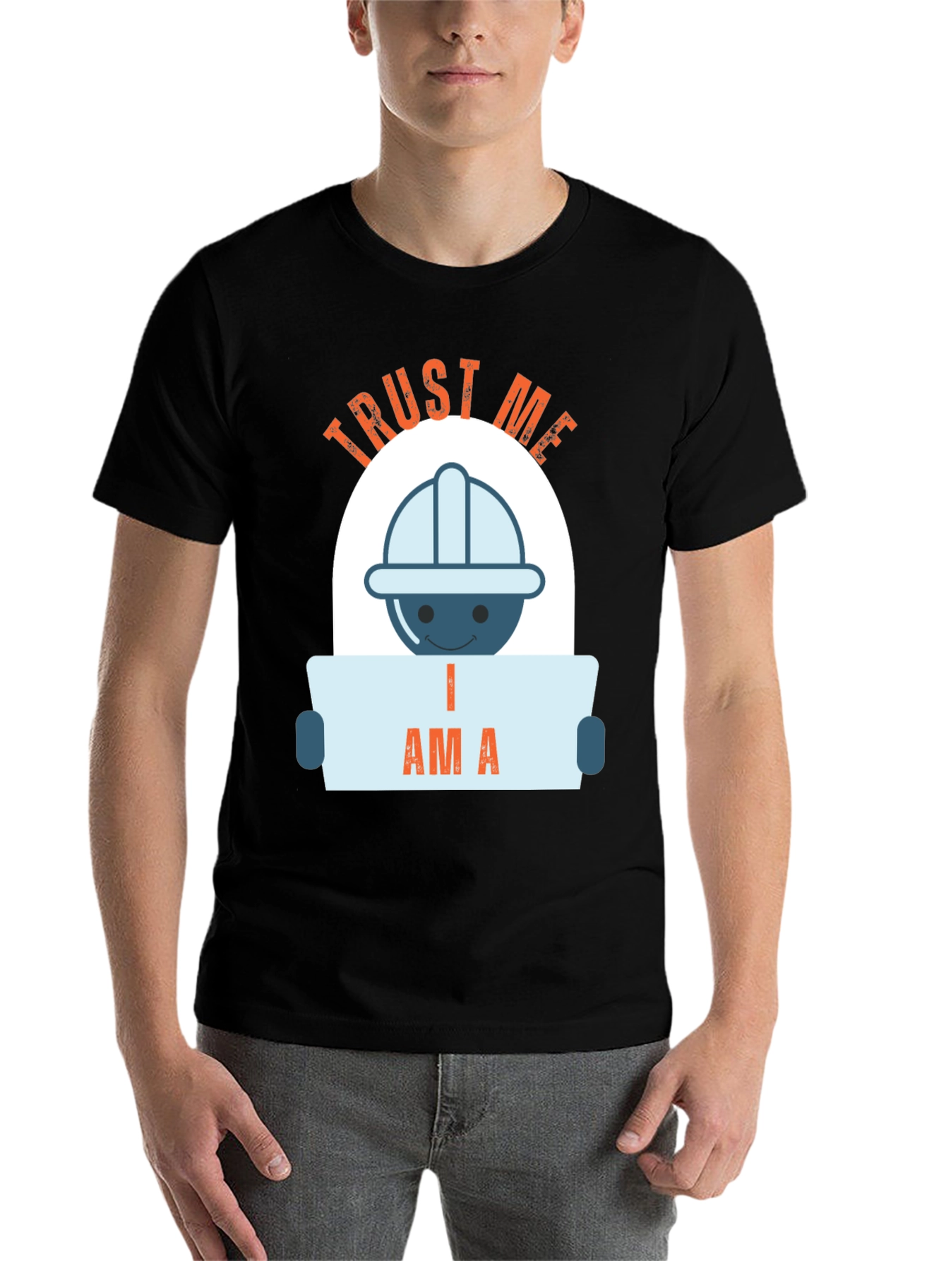 Black Trust Me I Am A Engineer T-Shirt view 7
