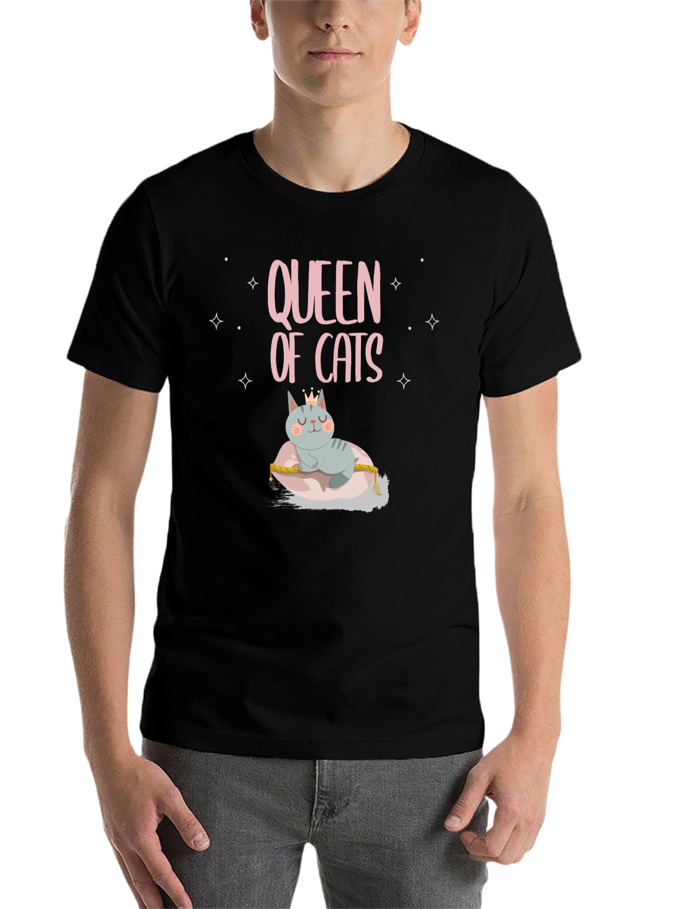Black Queen of Cats Graphic T-Shirt view 7