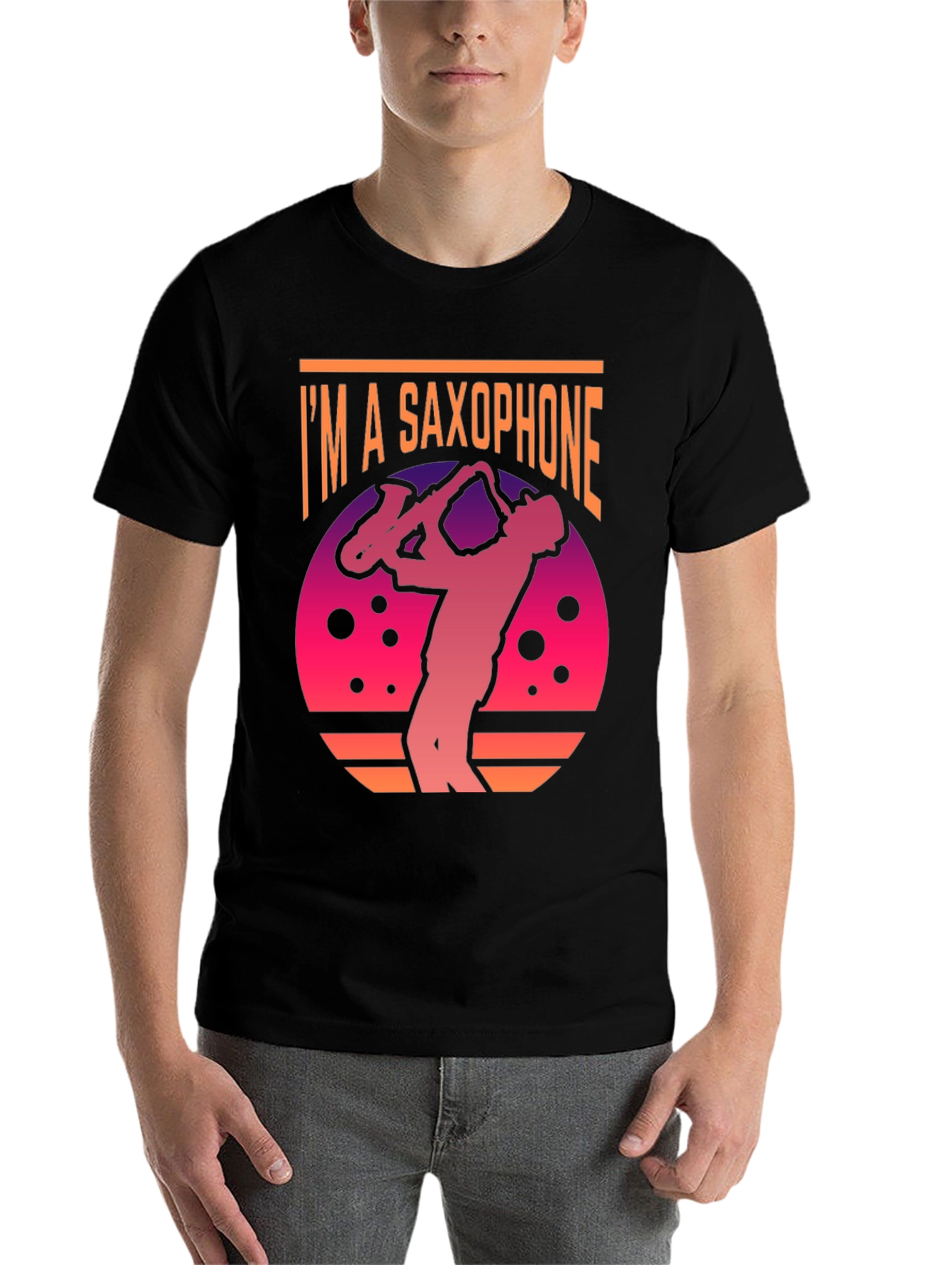 Black I'm A Saxophone T-Shirt - Music Lover Tee view 7
