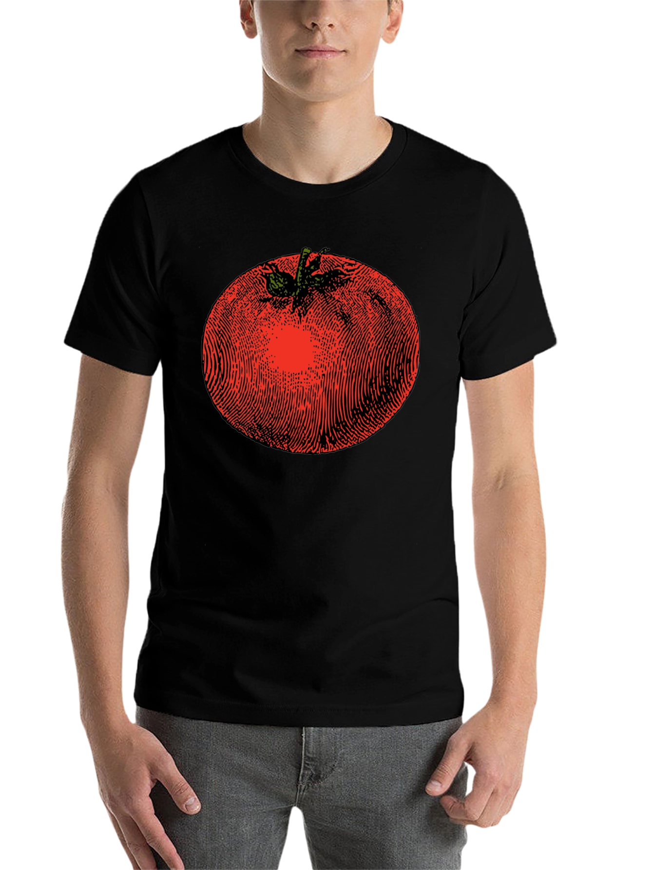Black Tomato Graphic Print Black T-Shirt view 7