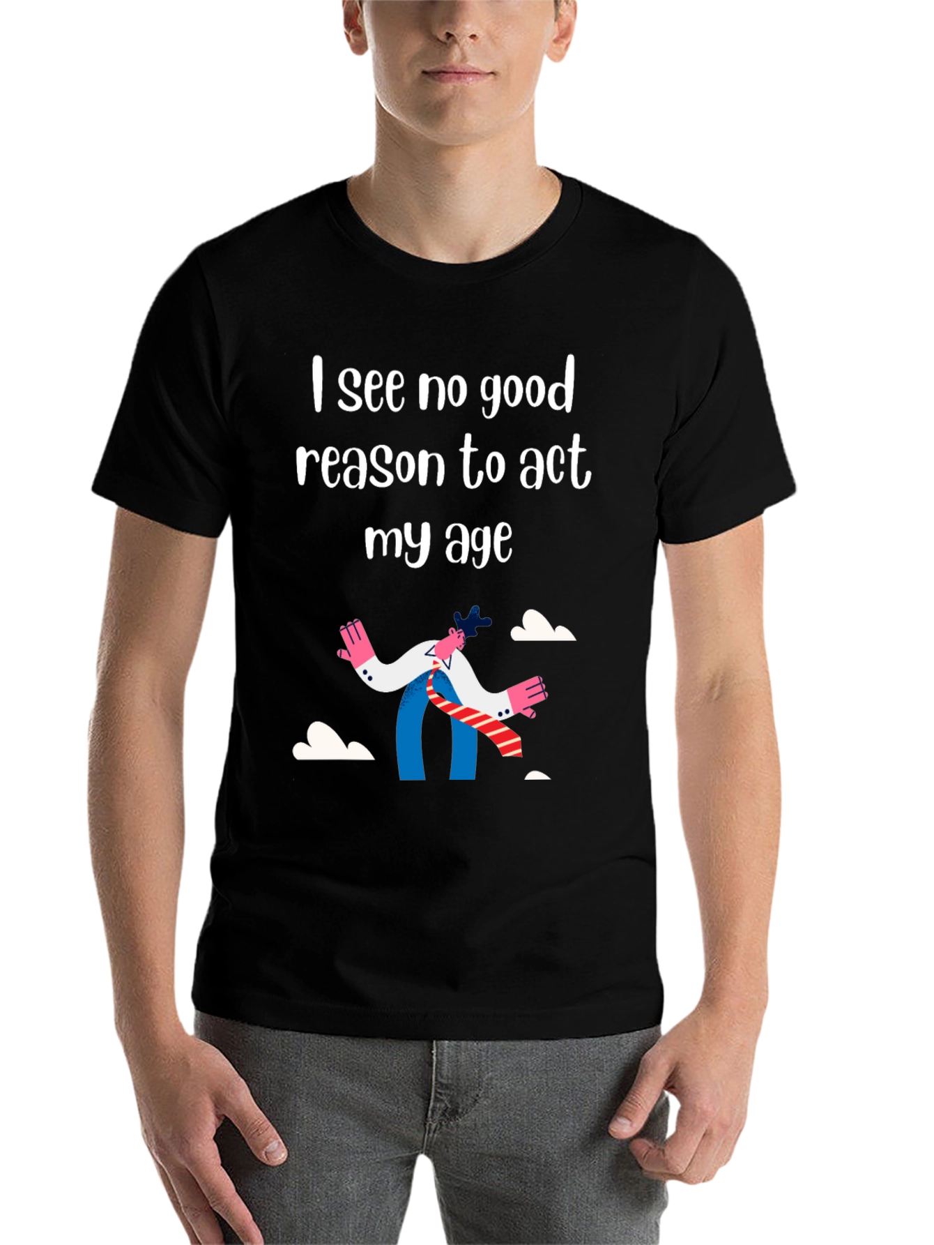 Black Funny "I See No Good Reason" T-Shirt view 7
