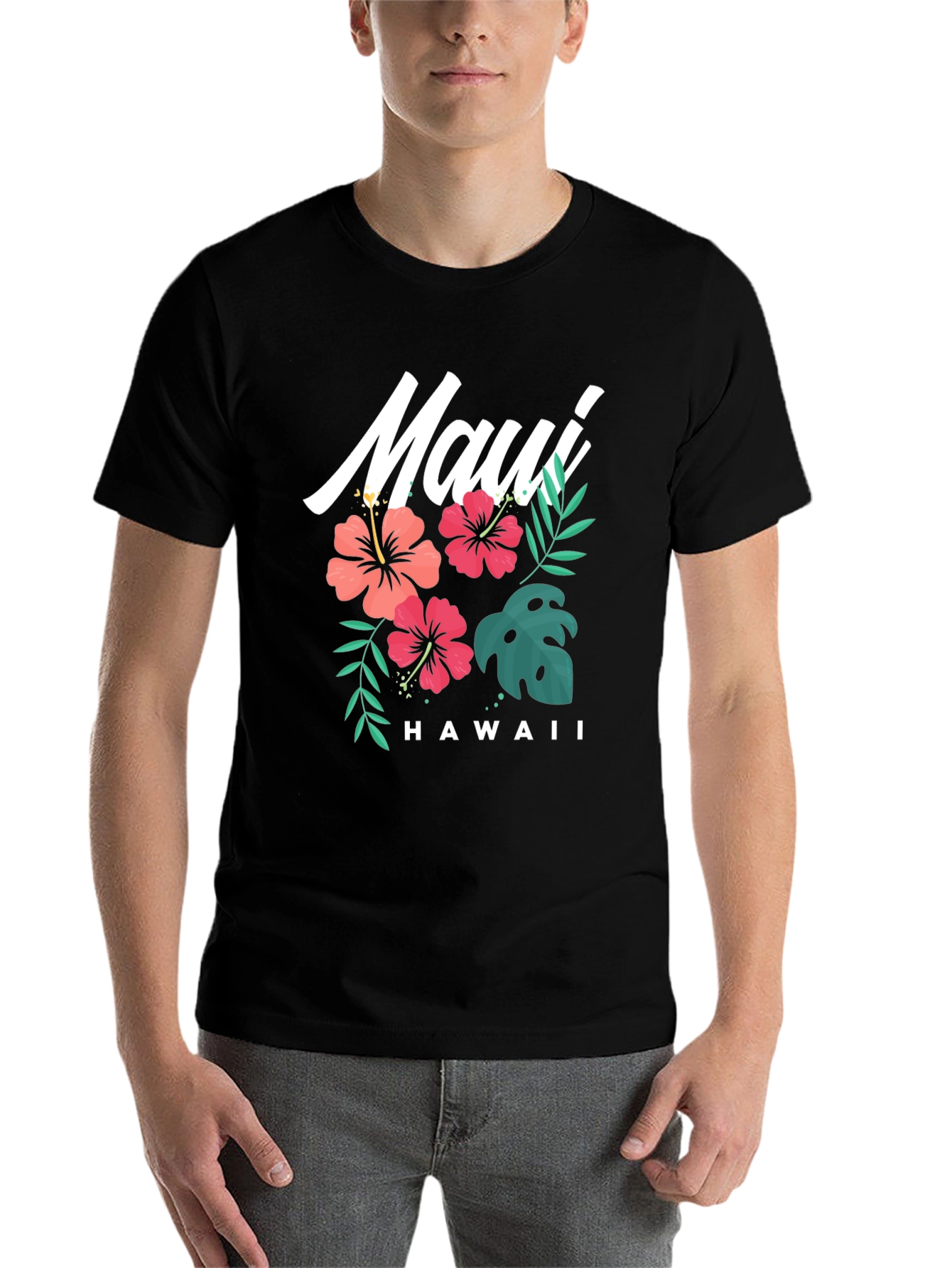 Black Maui Hawaii Graphic T-Shirt view 7