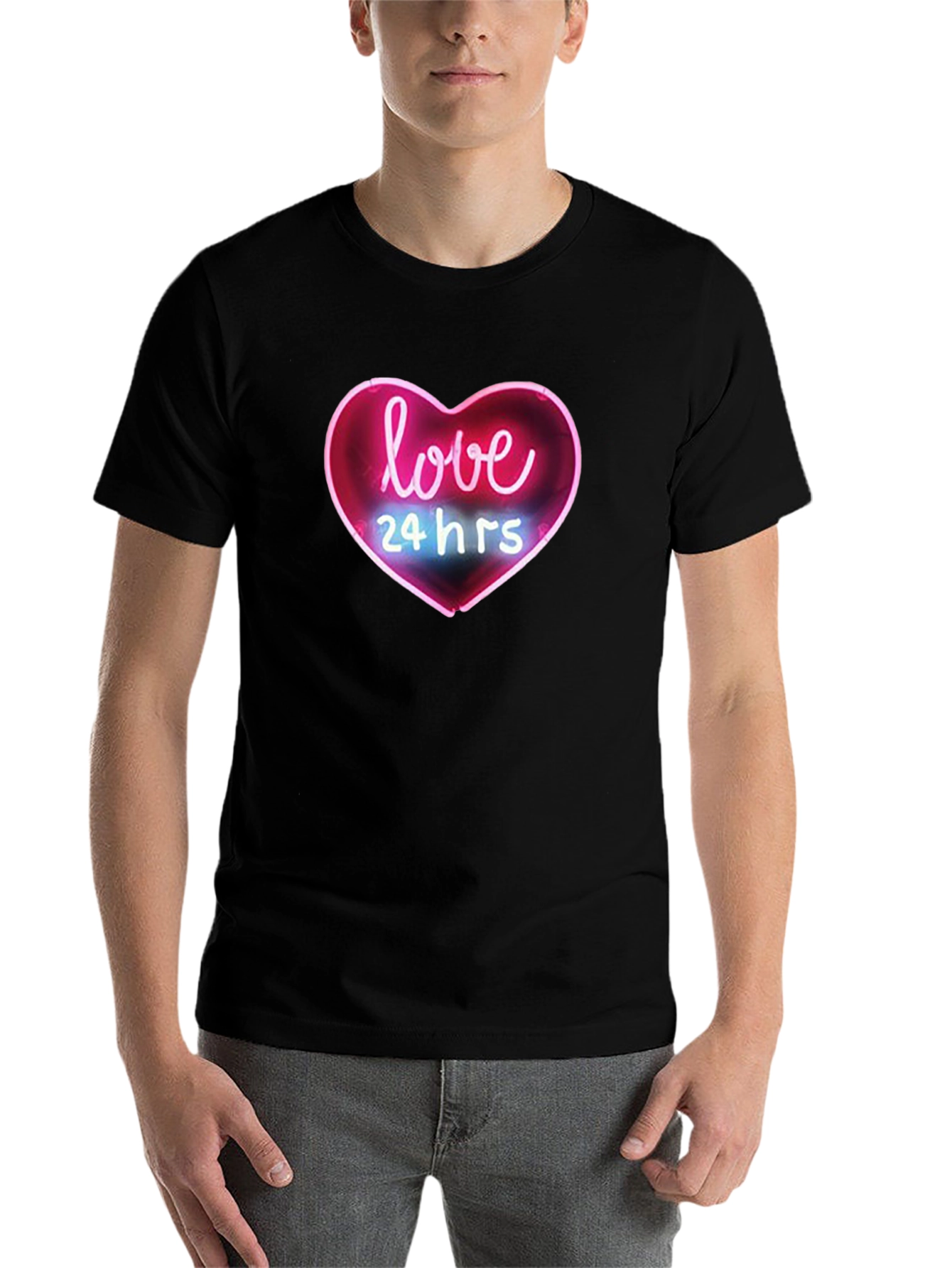 Black Love 24 Hrs Graphic Tee - Black view 7