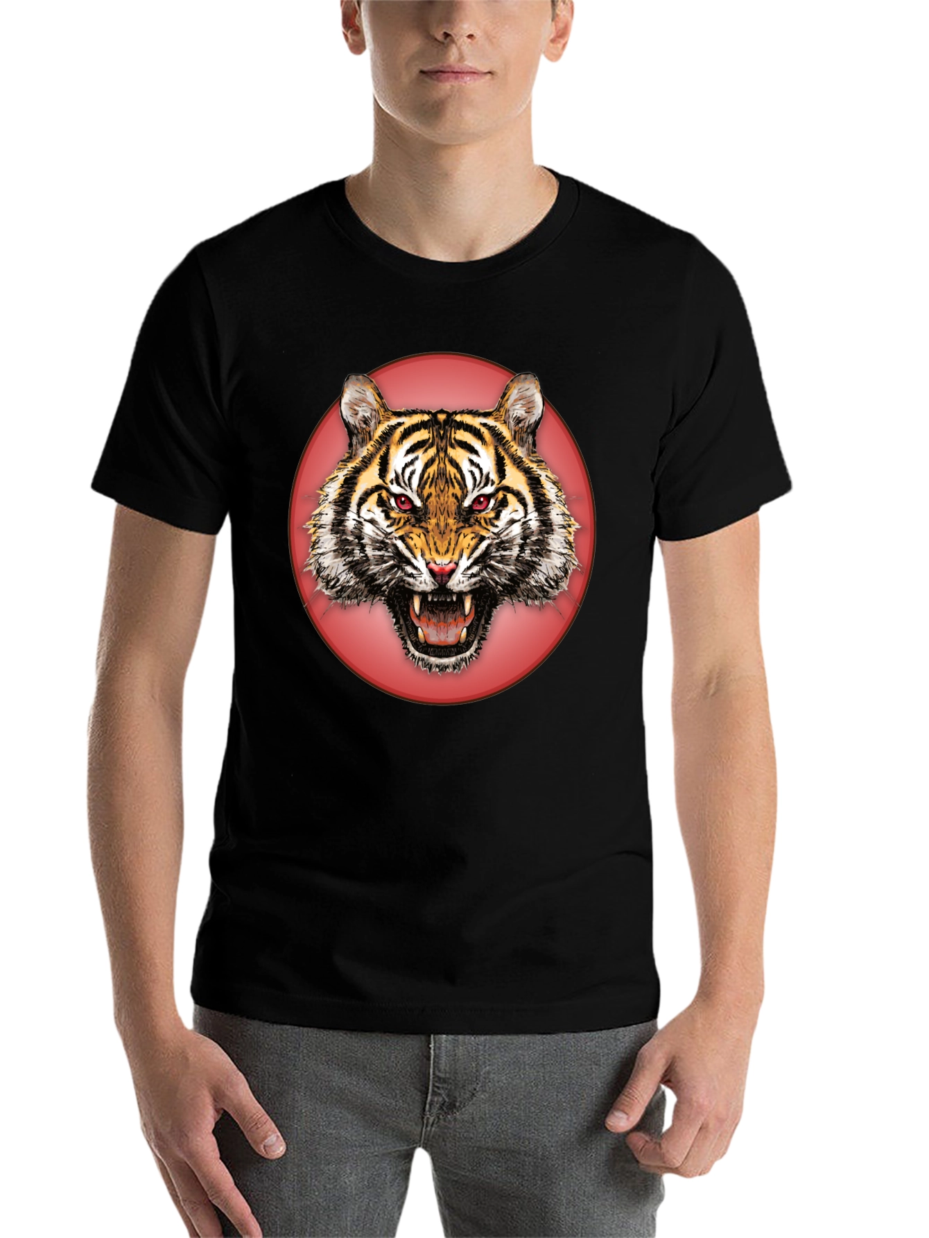 Black Tiger Graphic Tee - Bold Animal Print Shirt view 7