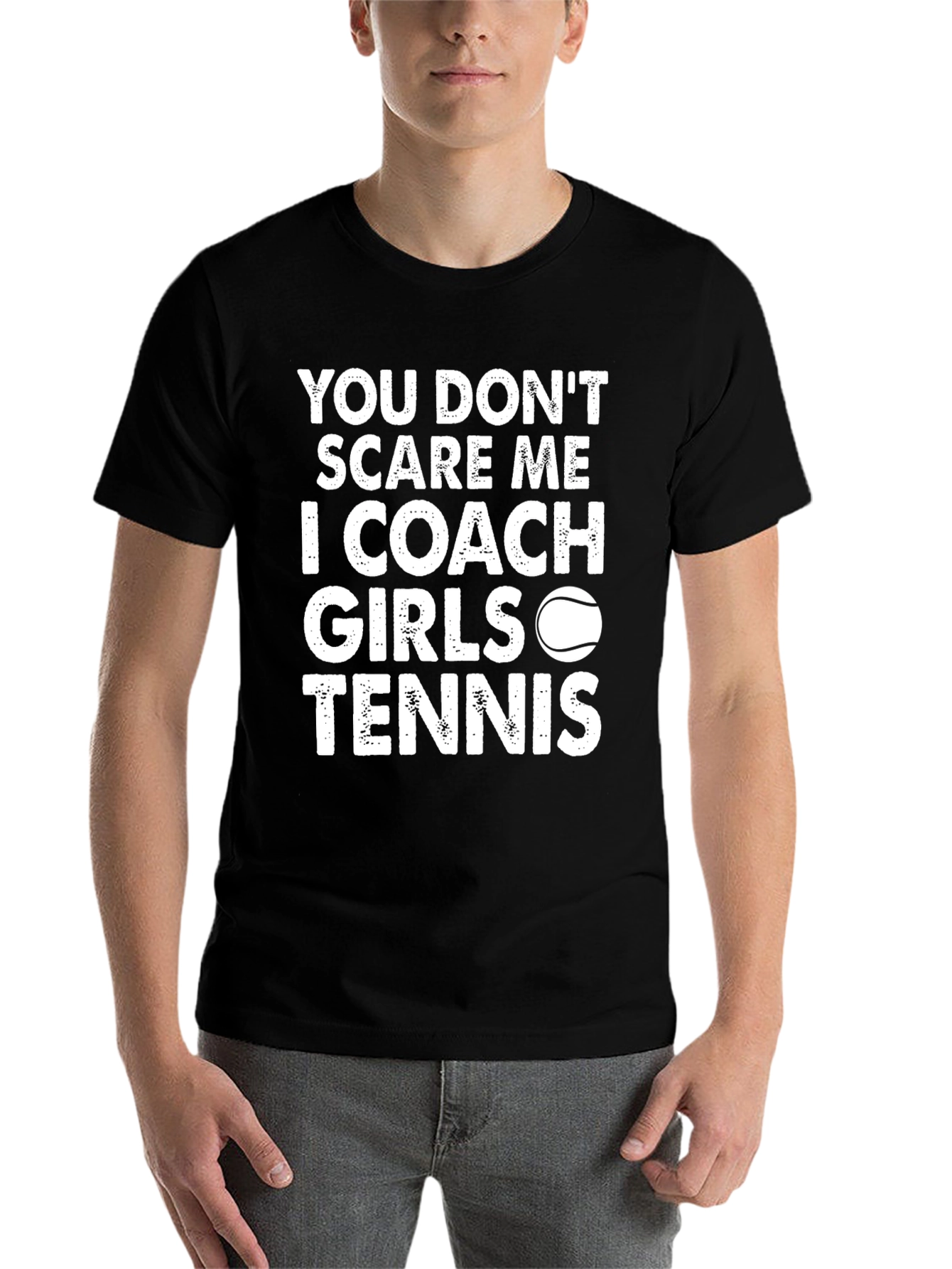 Black Coach Girls Tennis Graphic Tee - You Don't Scare Me! view 7